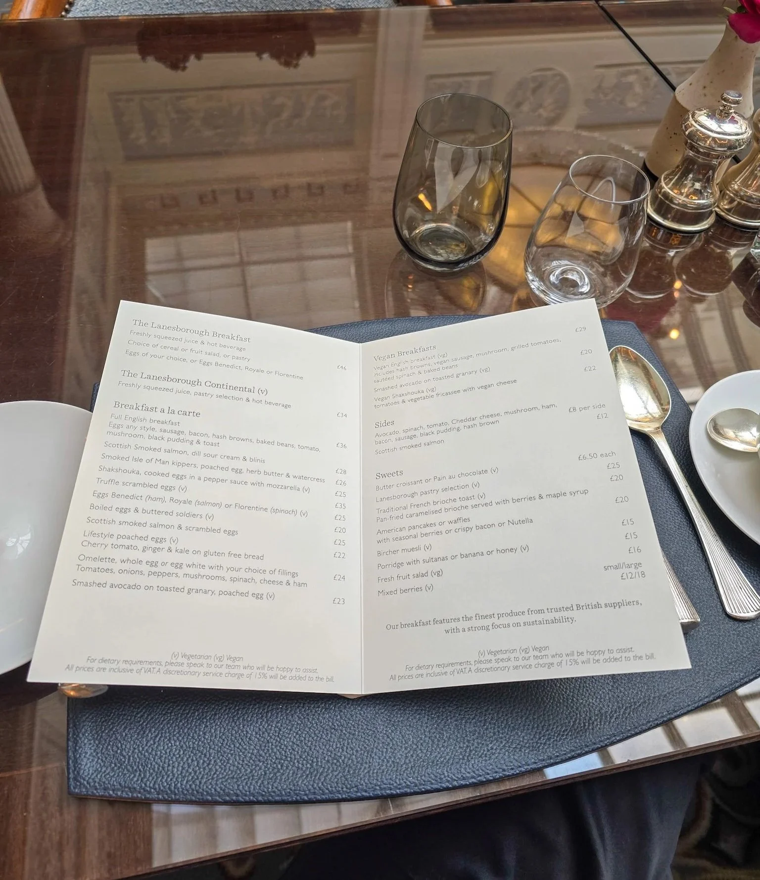 The Breakfast menu