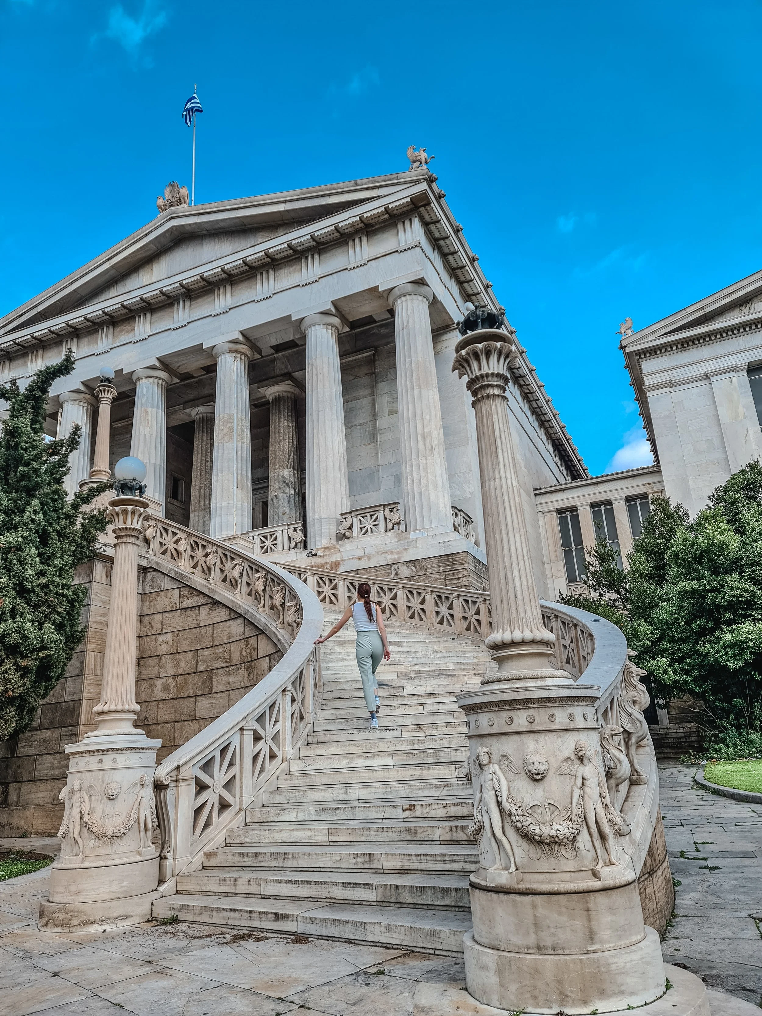 Instagrammable spot in Athens Greece Library inspiration