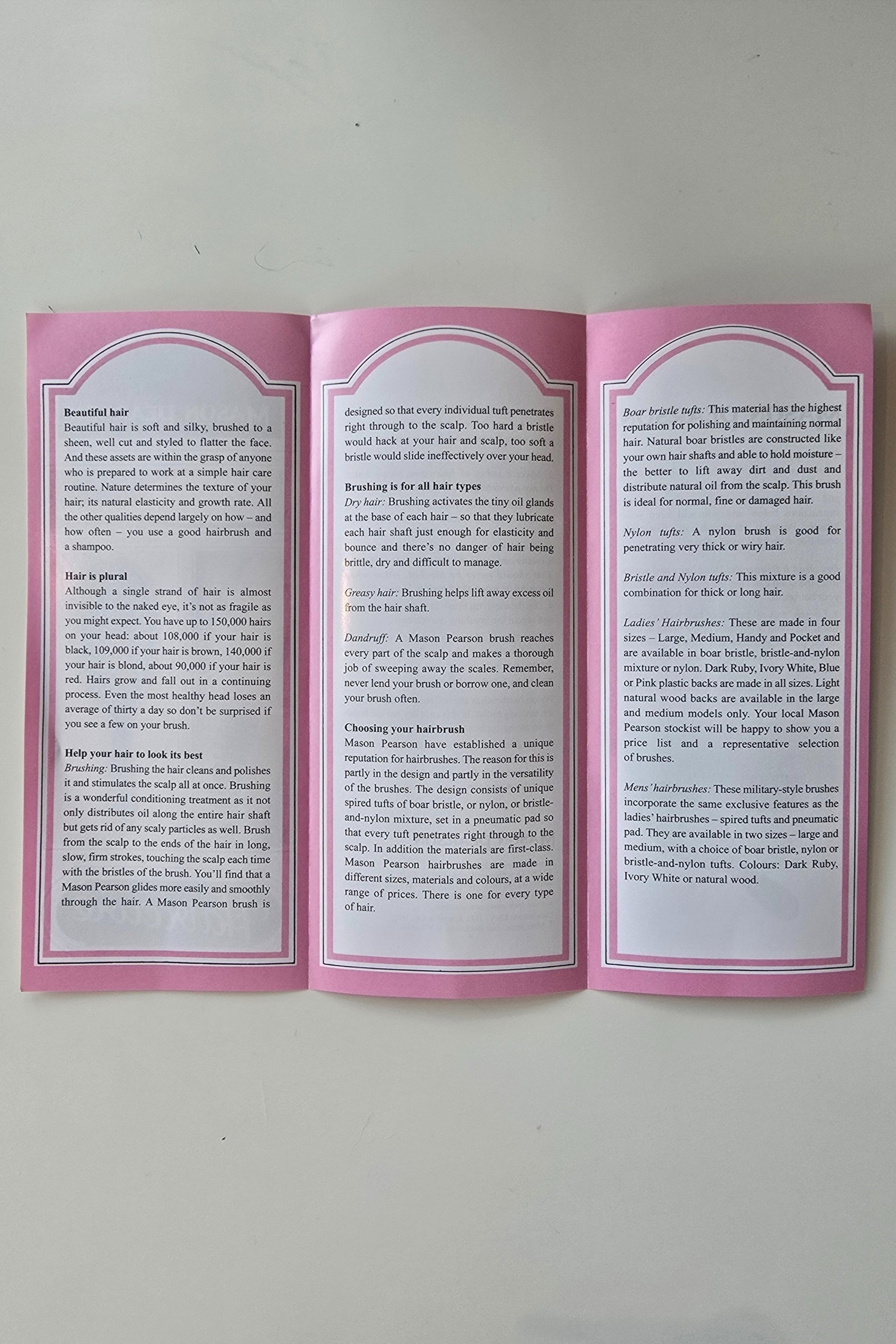 Mason Pearson Brush Instructions