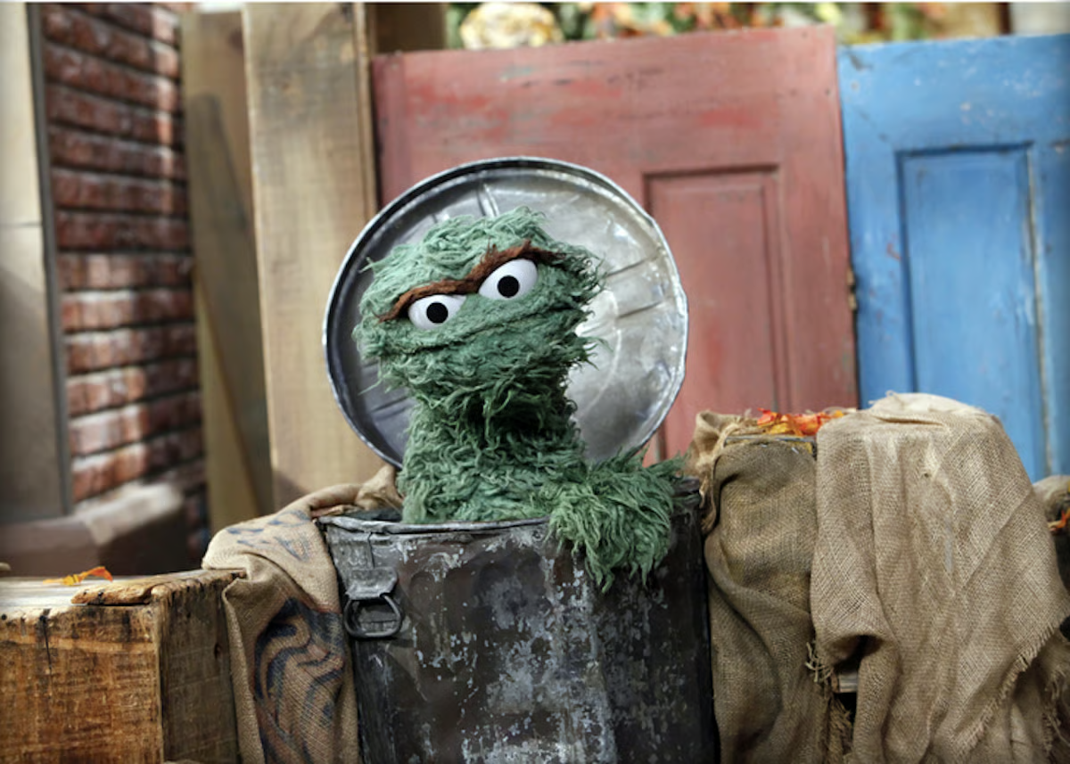 “Yeah, you do know honey, that garbage doesn't actually talk at all unless it's on Sesame Street.”