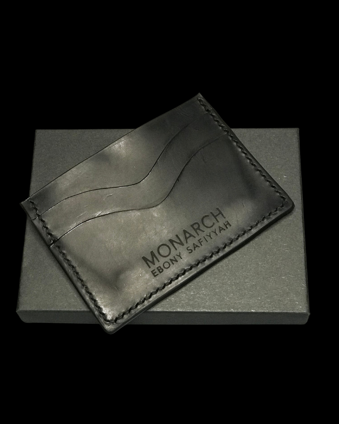 Black Calfskin Minimalist Wallet