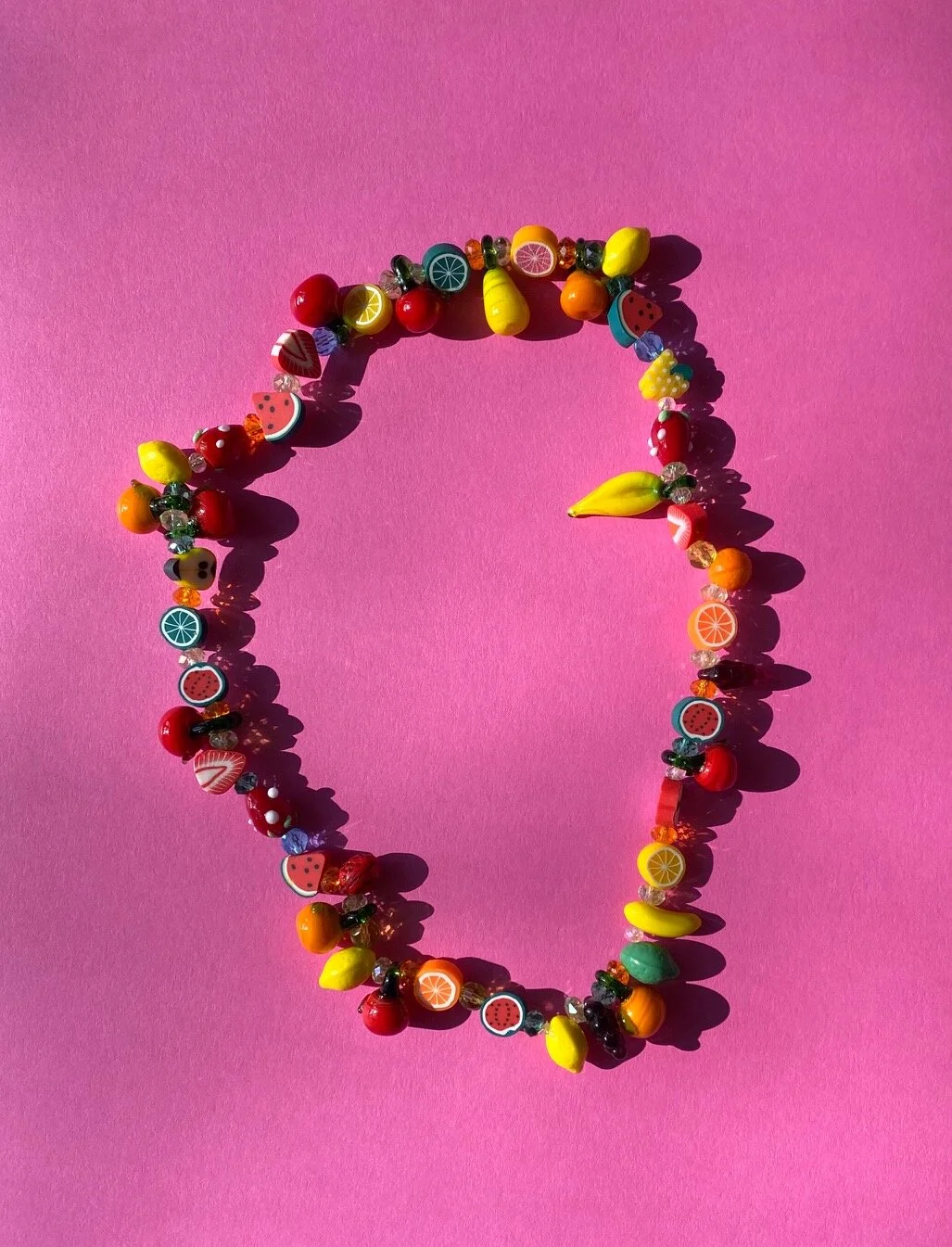 Fruit and Crystal Necklace