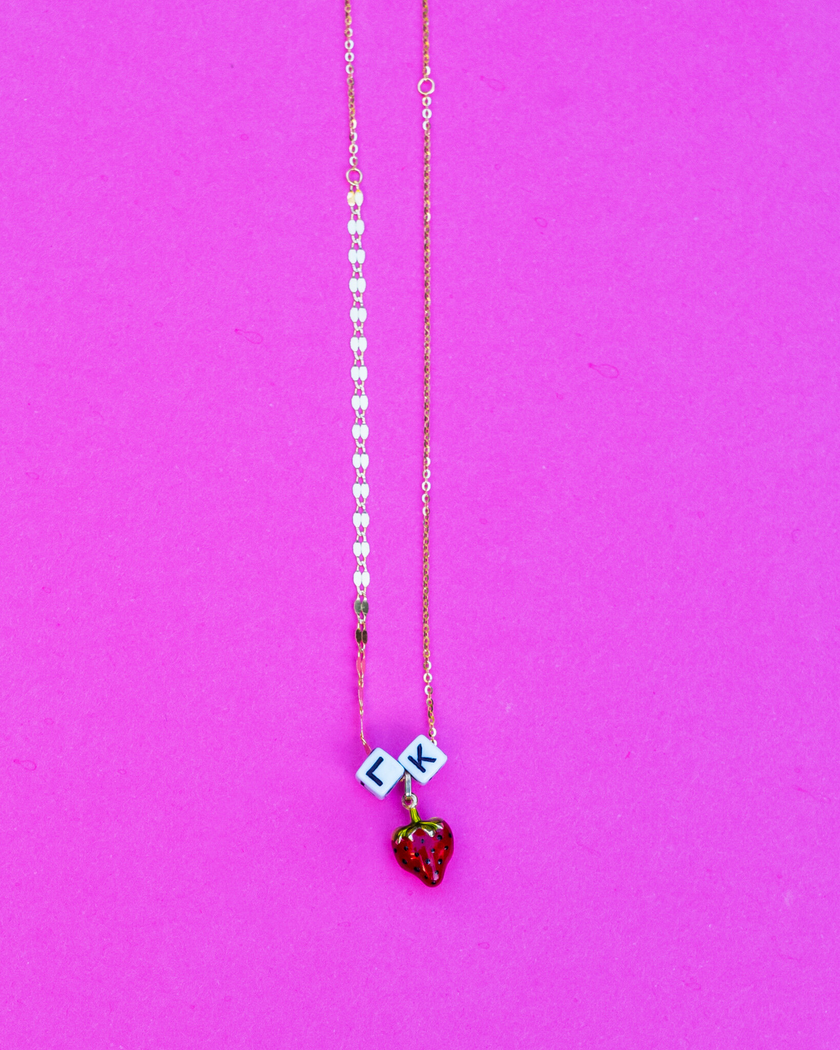 Customizable Garden Strawberry Necklace