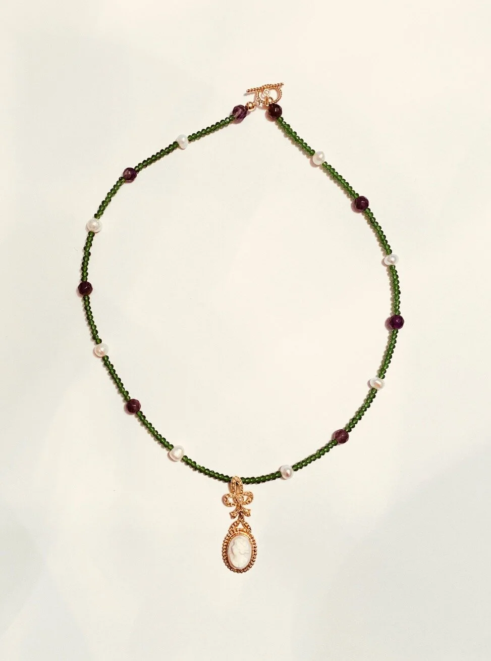 One of a Kind Antique 14k Gold Cameo Necklace