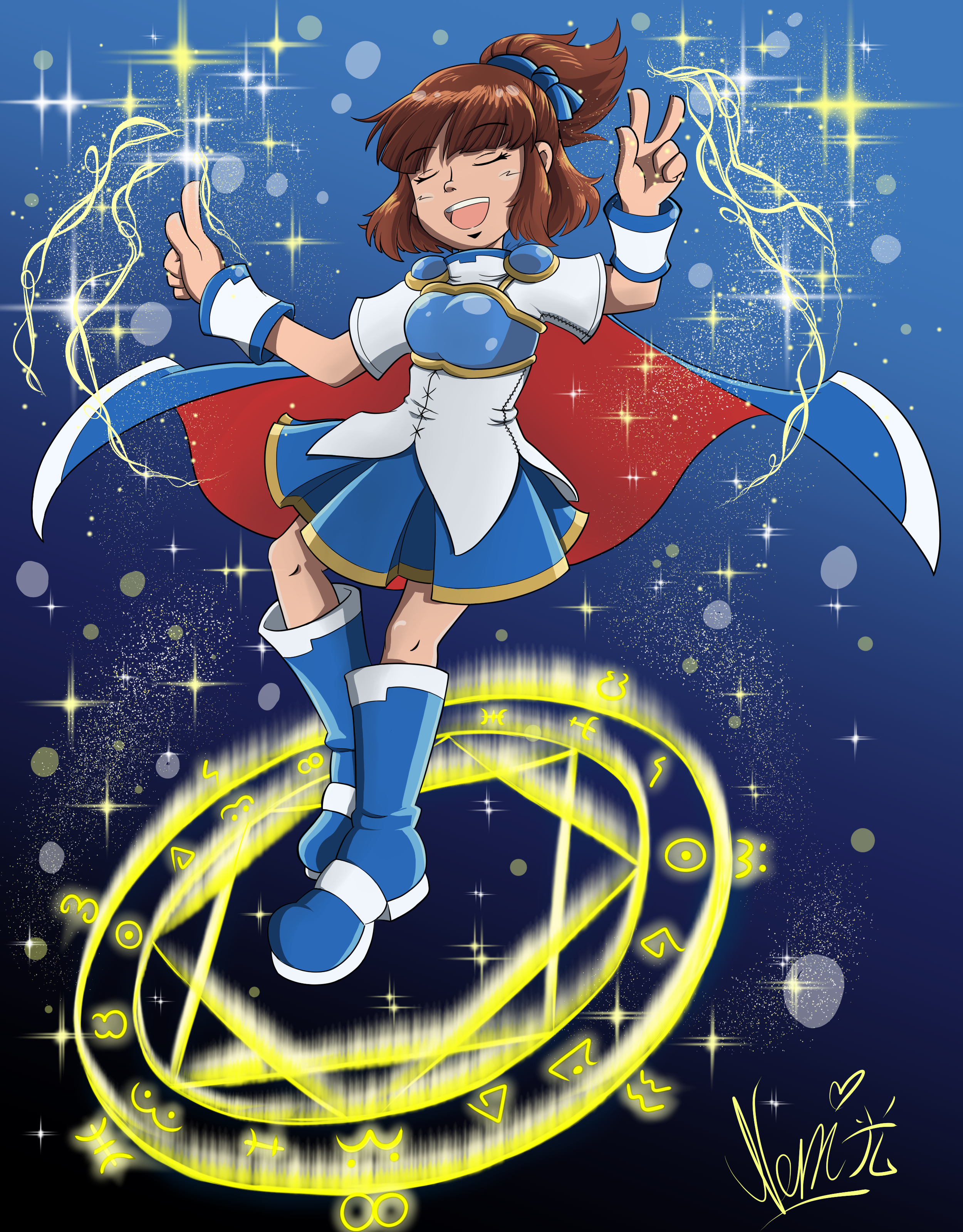Arle Casting Sorcery - 2025 (Fanart: Puyo Puyo)