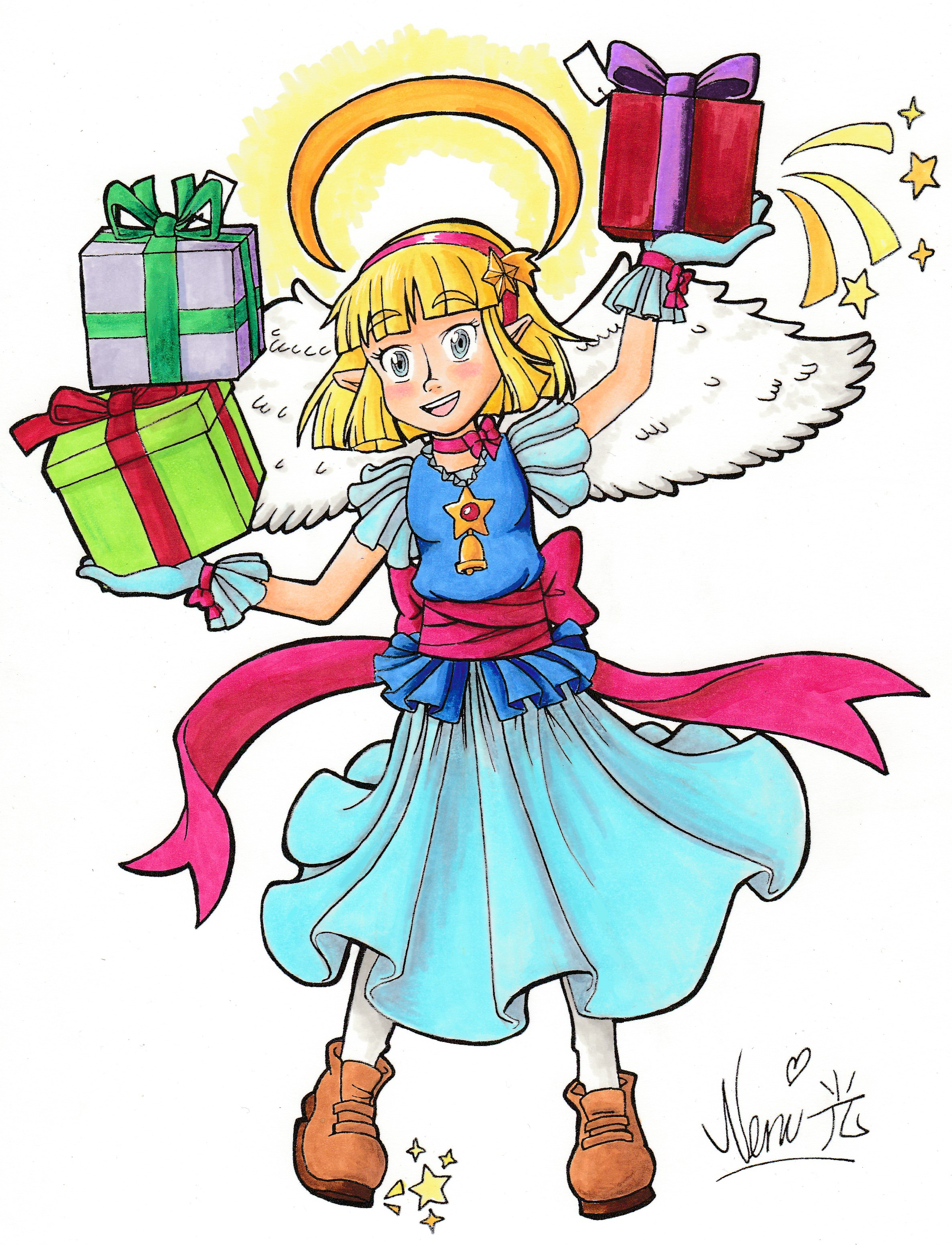 Christmas Angel - Drawn December 2022