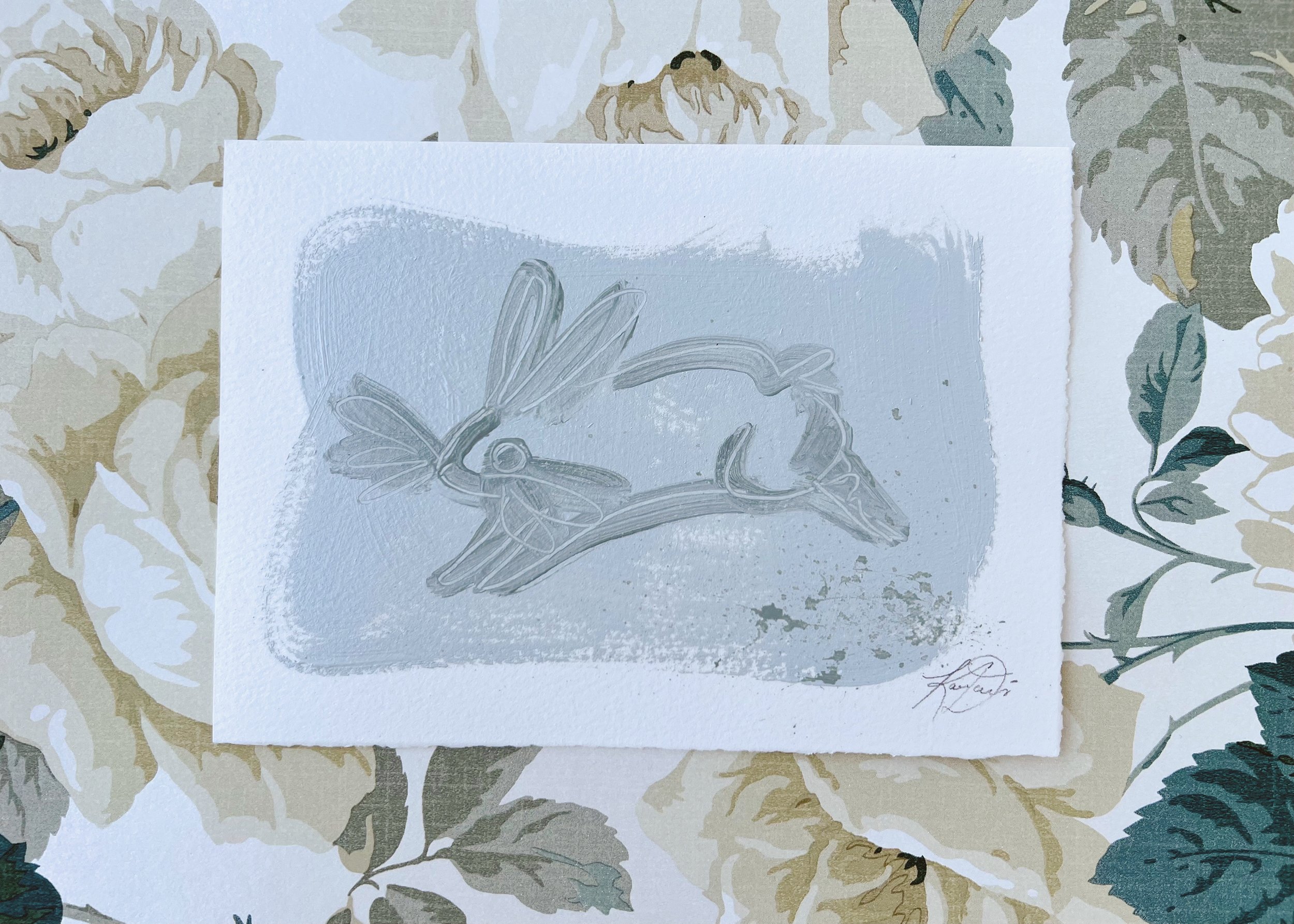 Easter Bunny in Grey-Blue II
