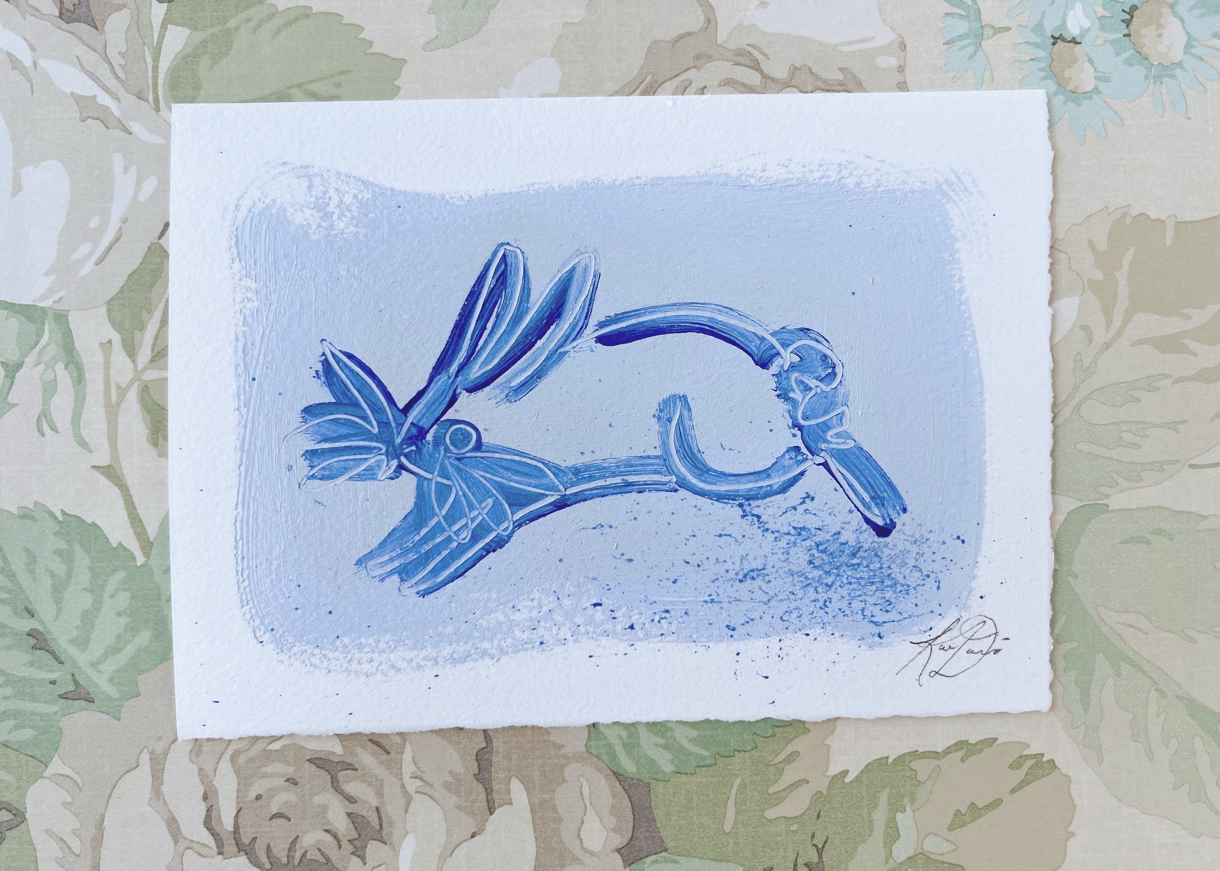 Easter Bunny in Cornflower II