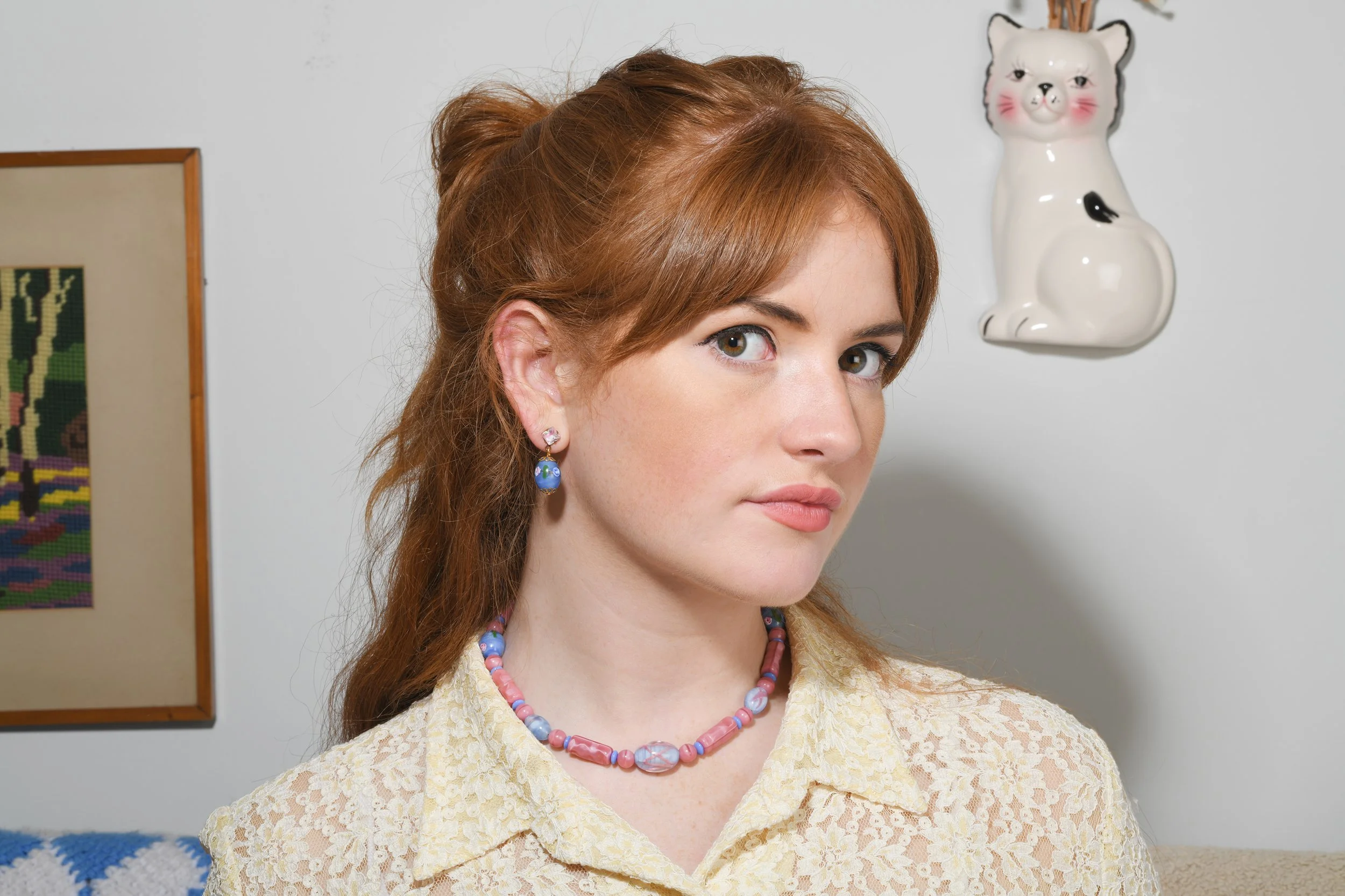 Ballet Pink and Blue Beaded Necklace and dangly earrings.jpg