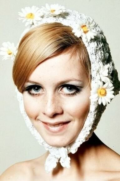 Twiggy wearing a daisy cap.jpeg