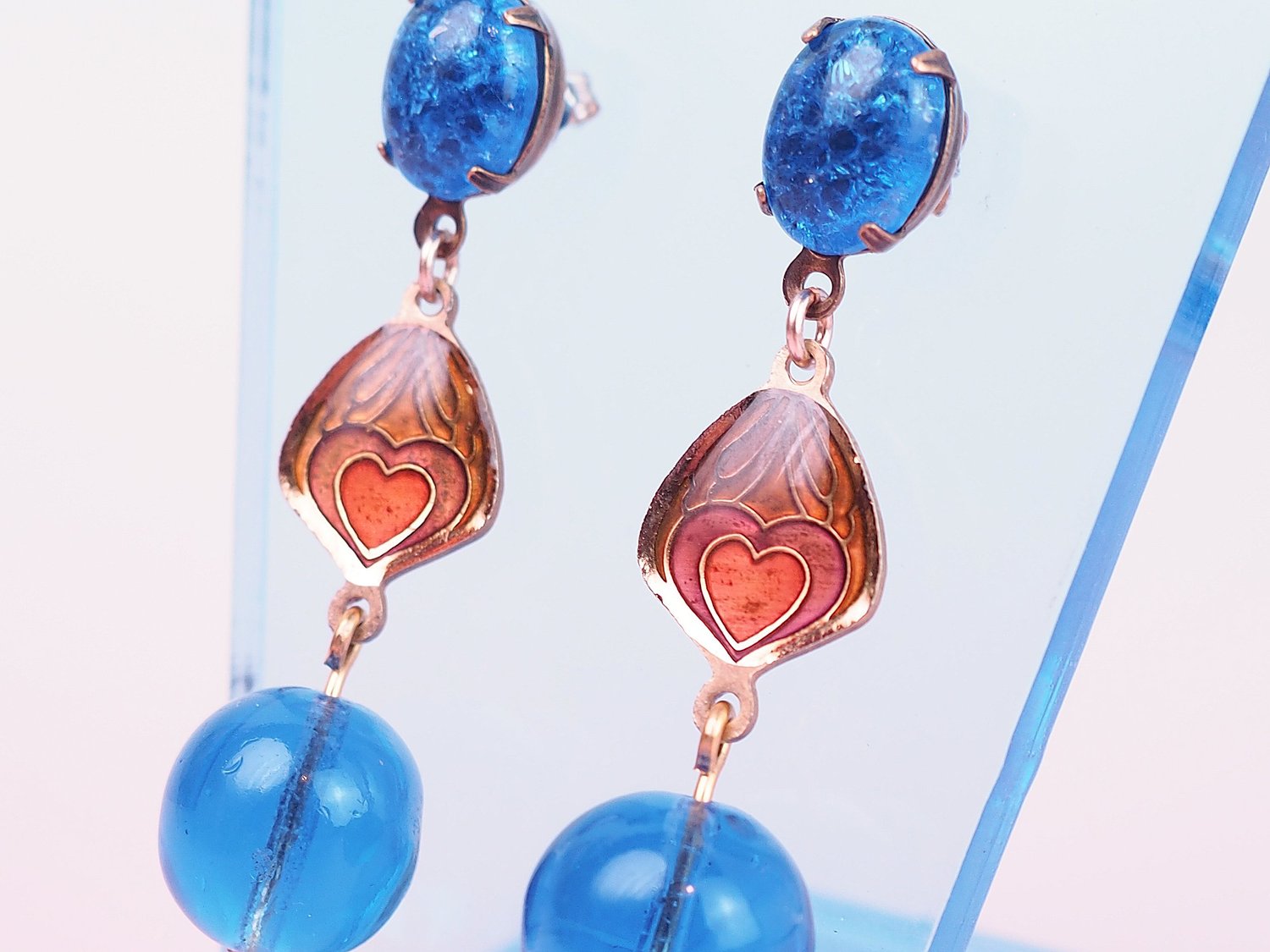The Conscious Christmas Gift Guide 2022 19 Fairy+Blue+and+Orange+Art+Nouveau+Heart+Earrings 10