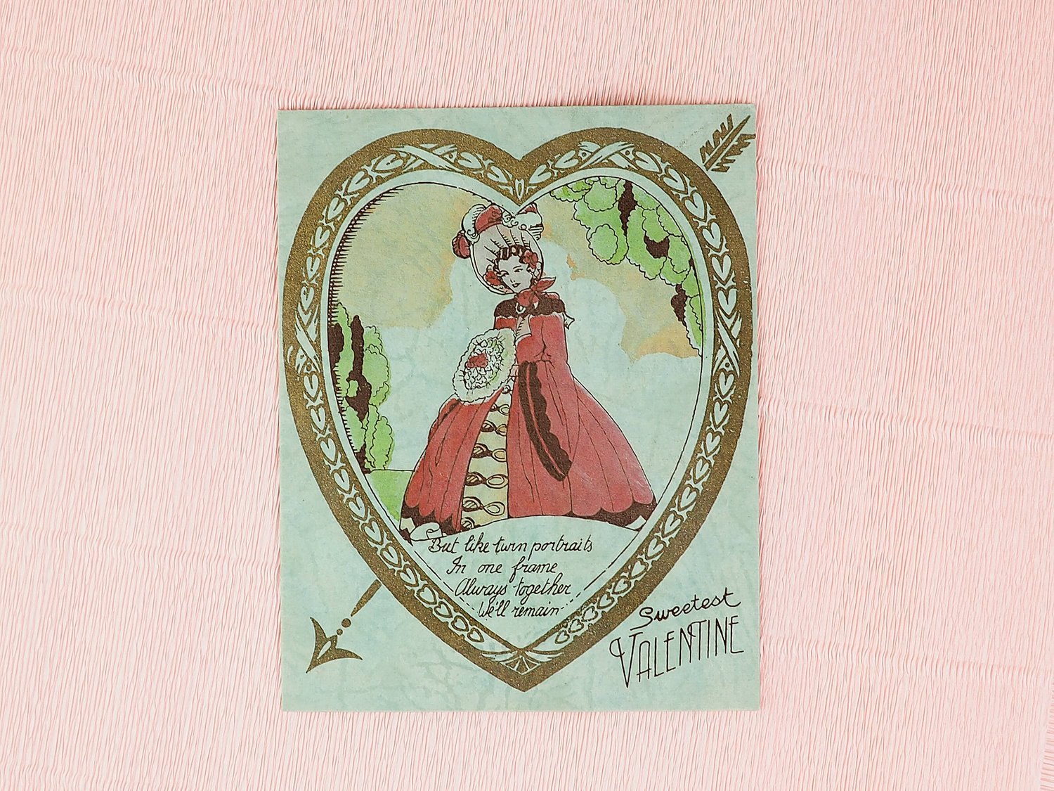 Vintage Valentines Set of 6 Unused Cards Vintage Valentine Cards