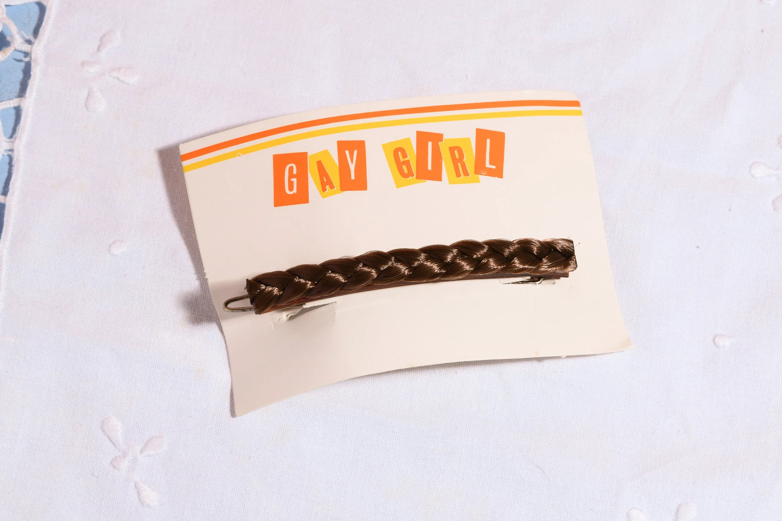 Vintage 1960s Faux Braid "Gay Girl" Barrette-7.jpg