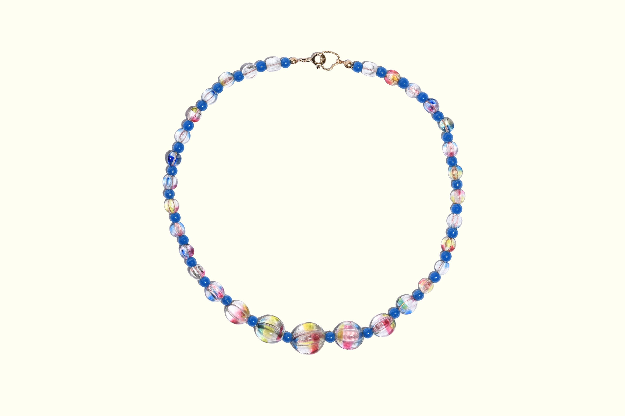 Rainbow  + Cerulean Blue Necklace-1.jpg