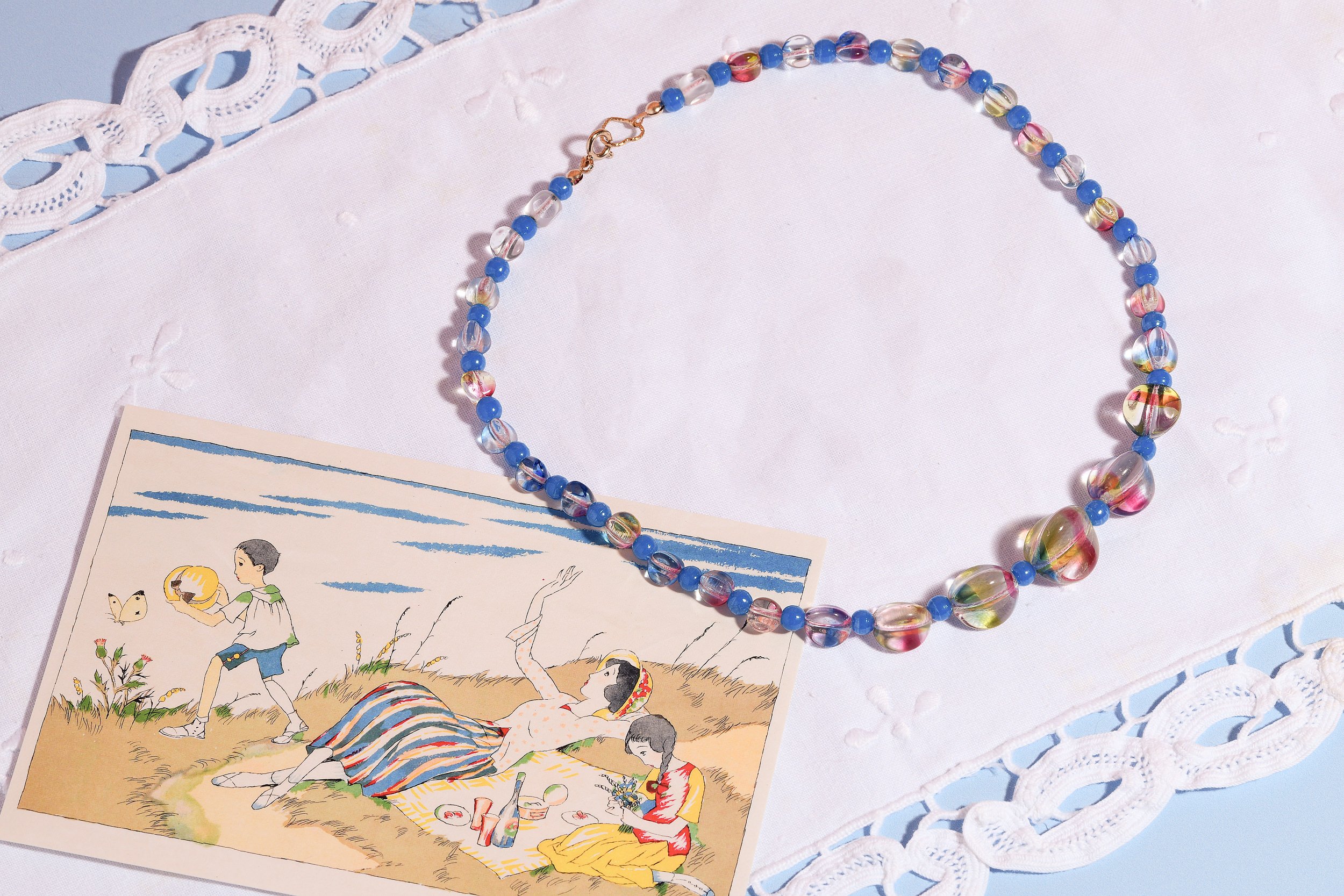 Rainbow  + Cerulean Blue Necklace-2.jpg