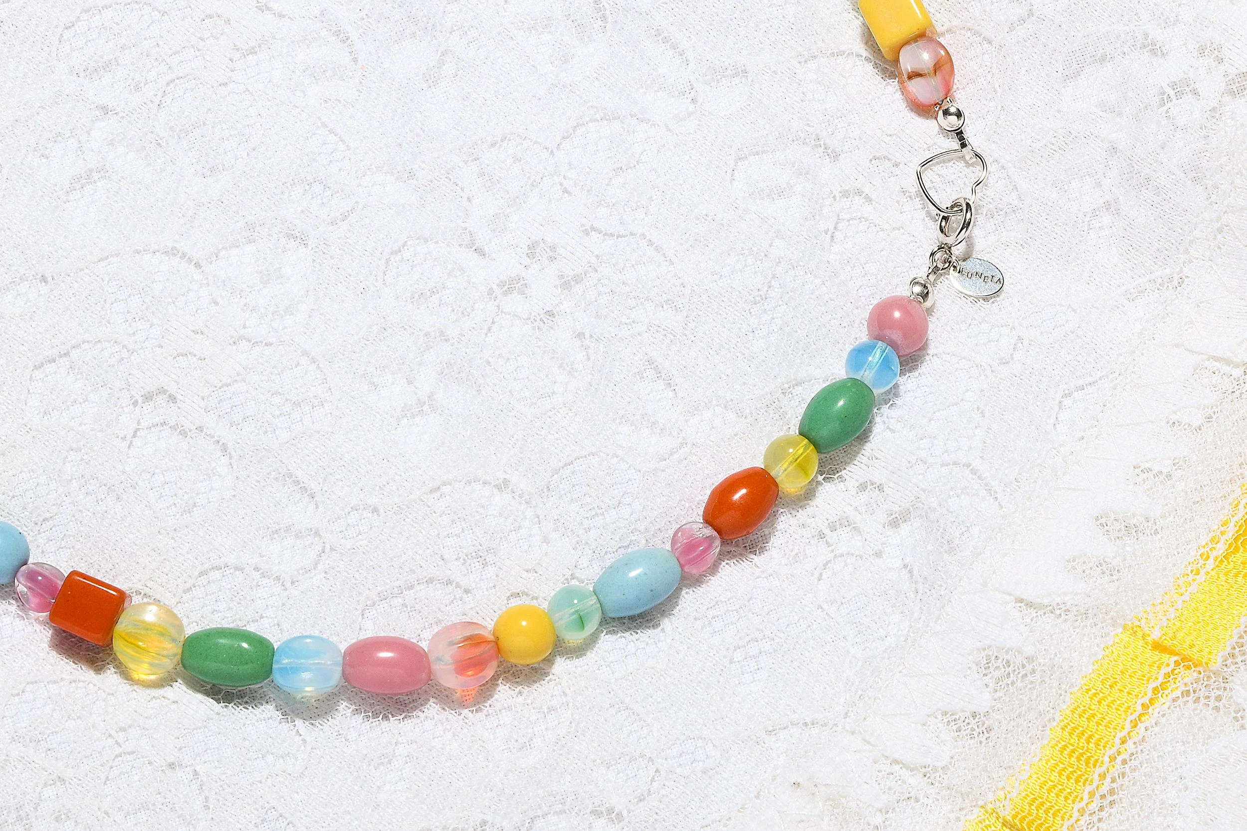 That Girl multicoloured necklace handmade with vintage beads 2-1.jpg