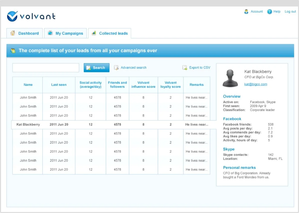 Screenshot from working version of the app. It was designed directly in the browser.