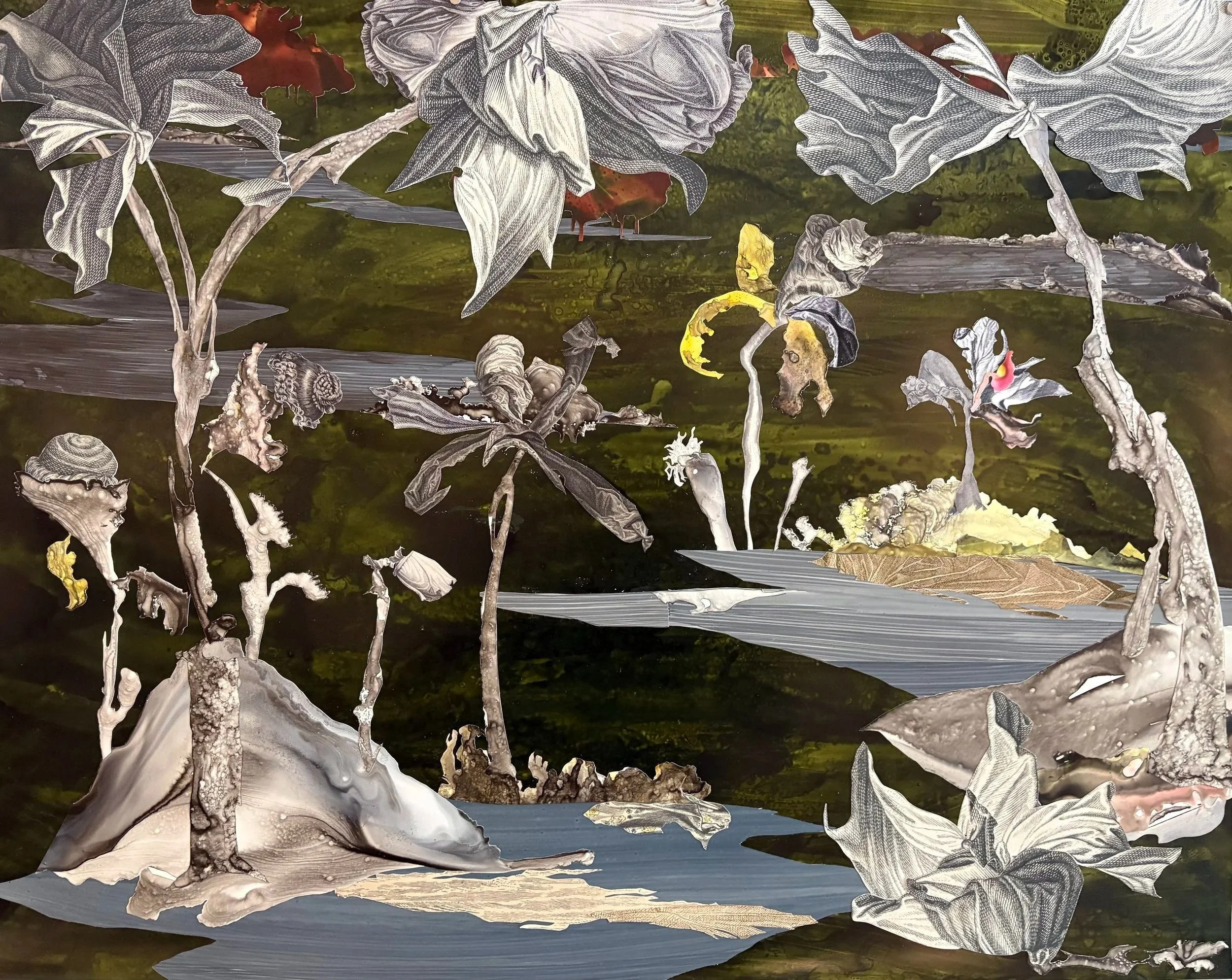 arcadia   2026  22" x 28"  ink, print media collage