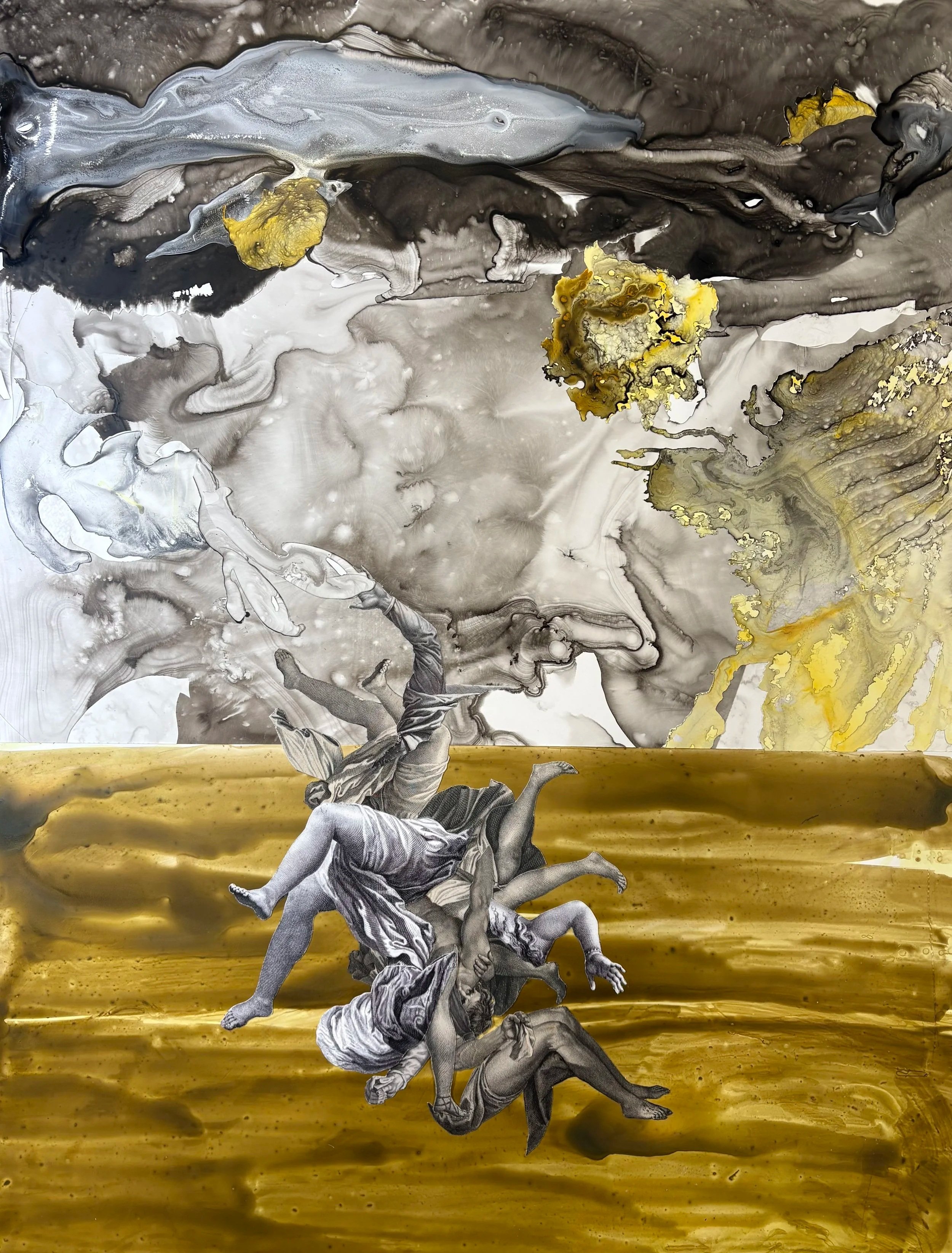 scud cloud  2026  24" x 18" ink, print media collage