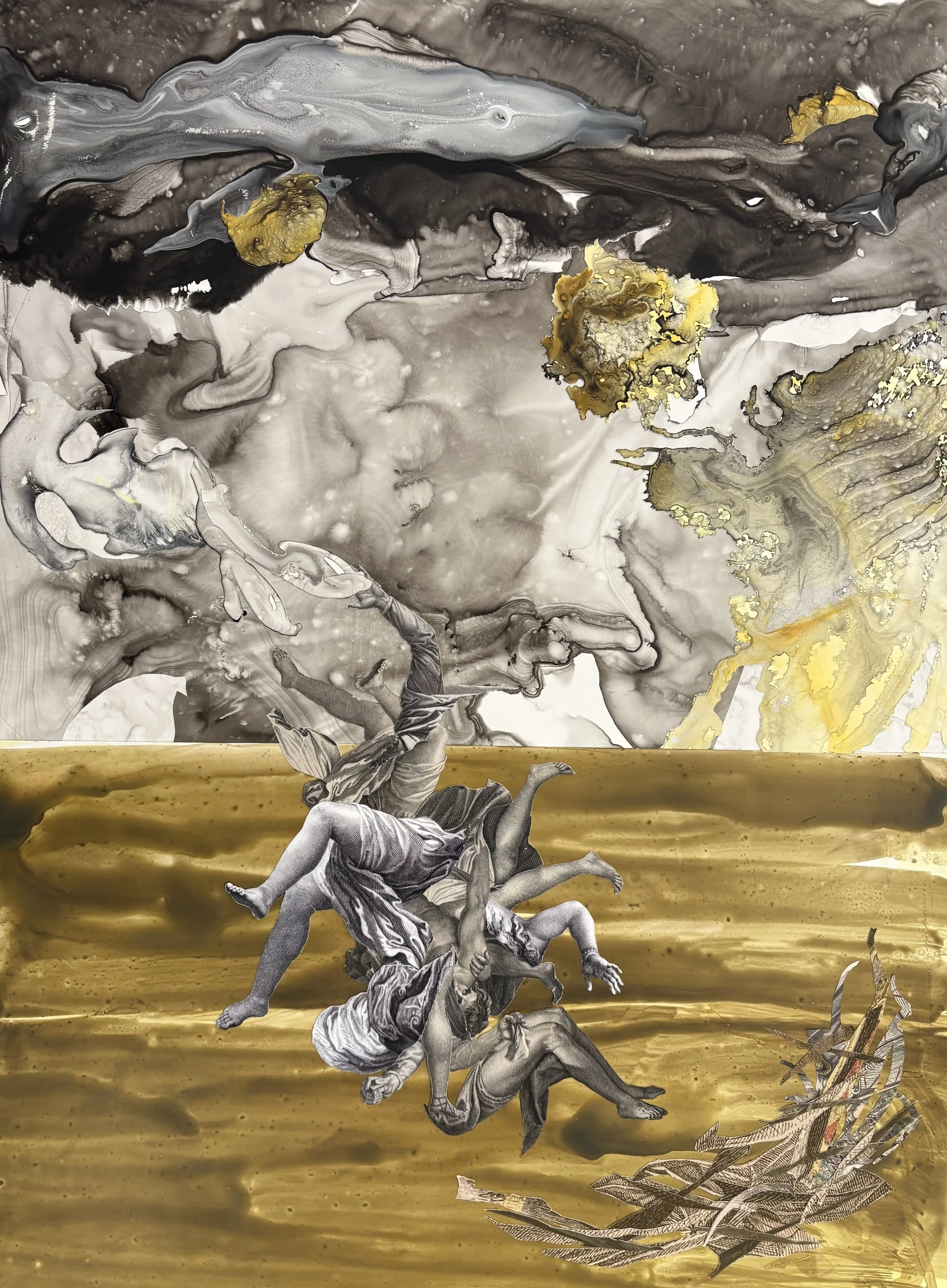 scud cloud.  2026.  24" x 18"  ink, print media collage