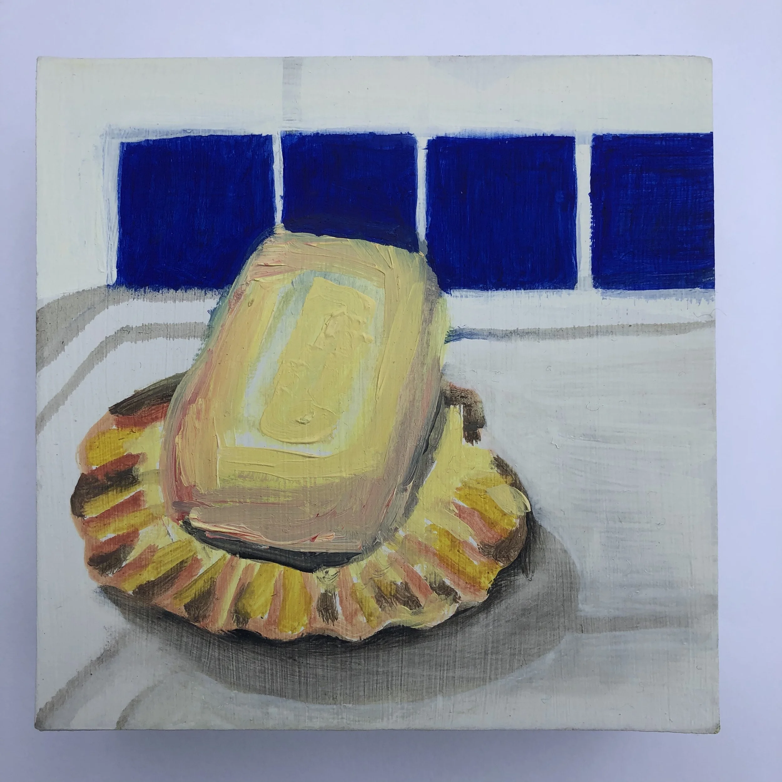 Soap (no. 25 of 36) - 
Oil on board, 2020 - 
12 x 12cm - Please enquire to see the whole collection.