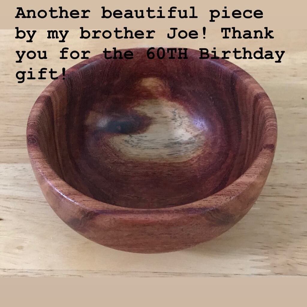 My brother Joe made this for my birthday! One of many stunning pieces he&rsquo;s turned!