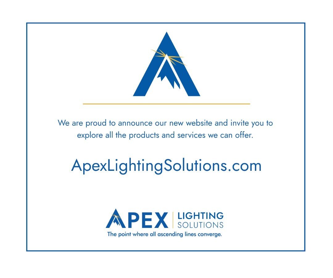 Come see our new website @ https://www.apexlightingsolutions.com! (link in bio)