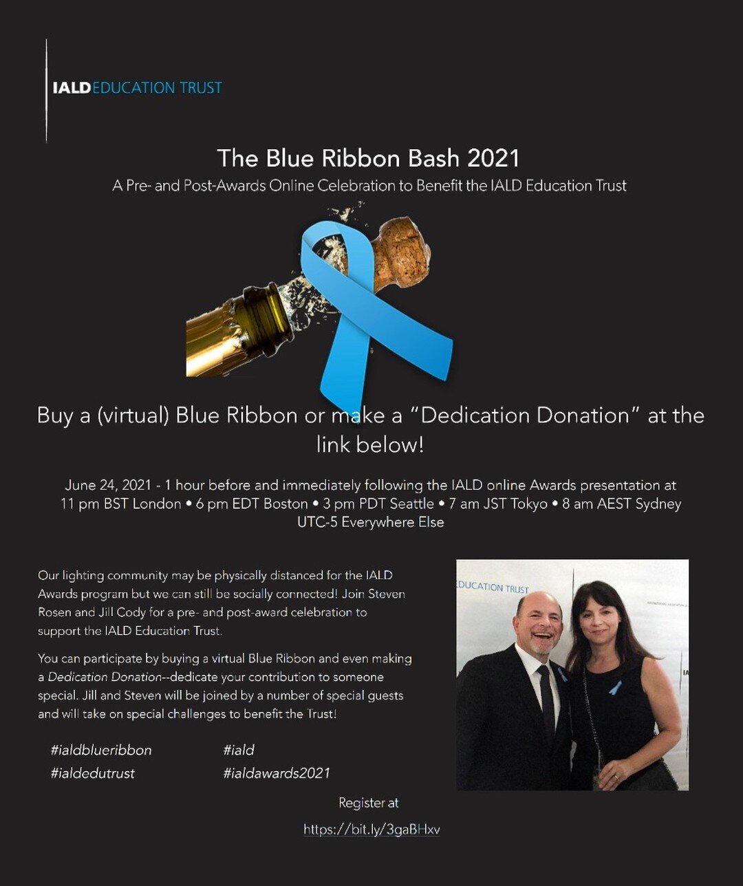 Looking for ways to support the future of lighting design, consider donating to the IALD Education Trust! 
https://charity.gofundme.com/o/en/campaign/blue-ribbon-bash-2021
#ialdblueribbon #iald  #ialdedutrust #ialdawards2021