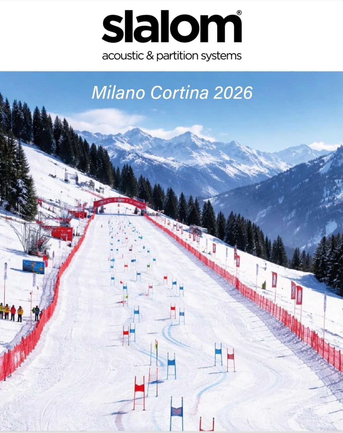 Milano Cortina 2026

When sport meets design, a new language emerges.

Inspired by the rhythm of the Italian mountains during the Olympic and Paralympic Winter Games, Slalom unveils bespoke acoustic nets. Reimagining the iconic ski slope safety net t