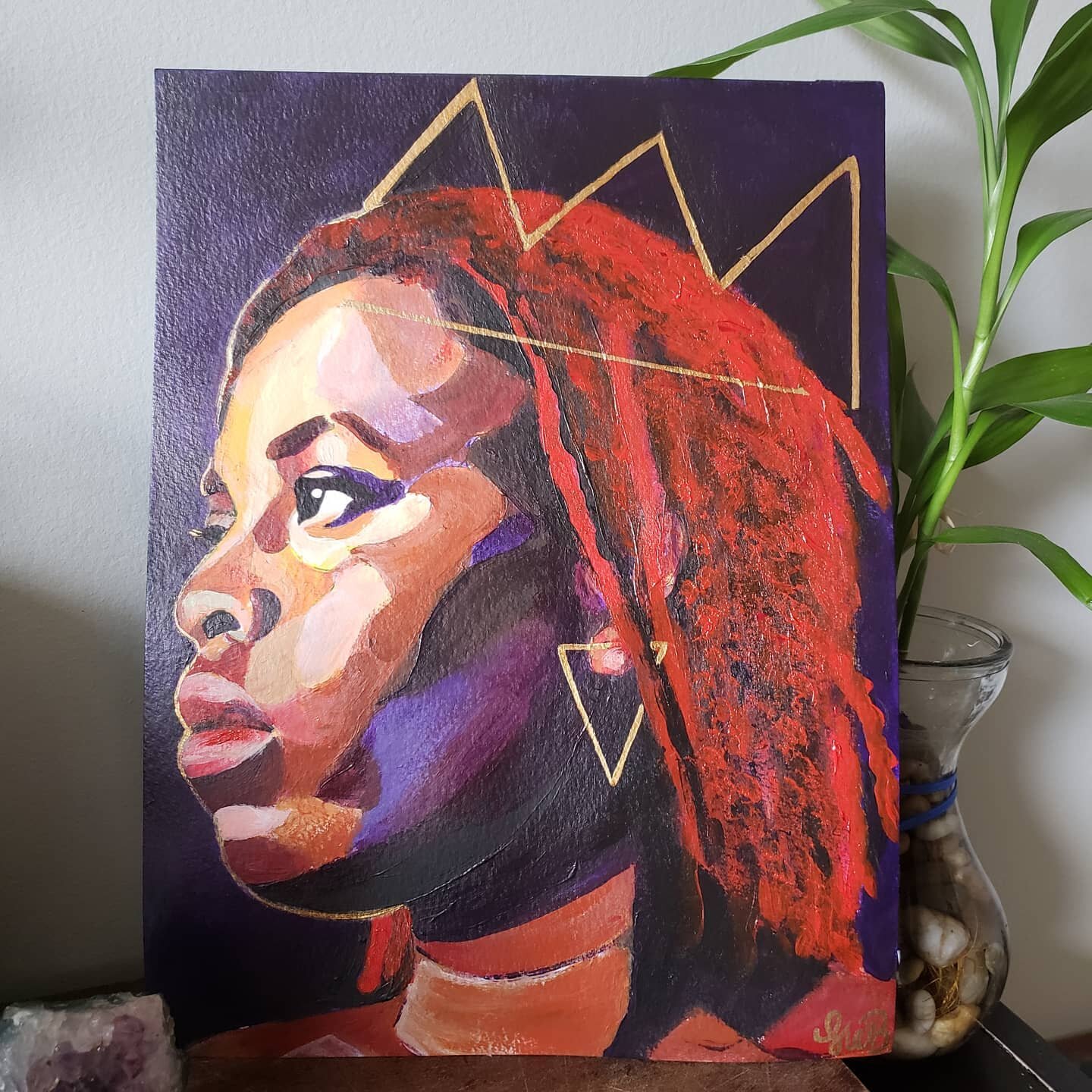 I love doing portraits of women to inspire them to feel beautiful and powerful. 
You are all one of a kind masterpieces🌹
.
.
Model: @lenahkama
#portraitpainting #acrylic #ottawaart #ottawa