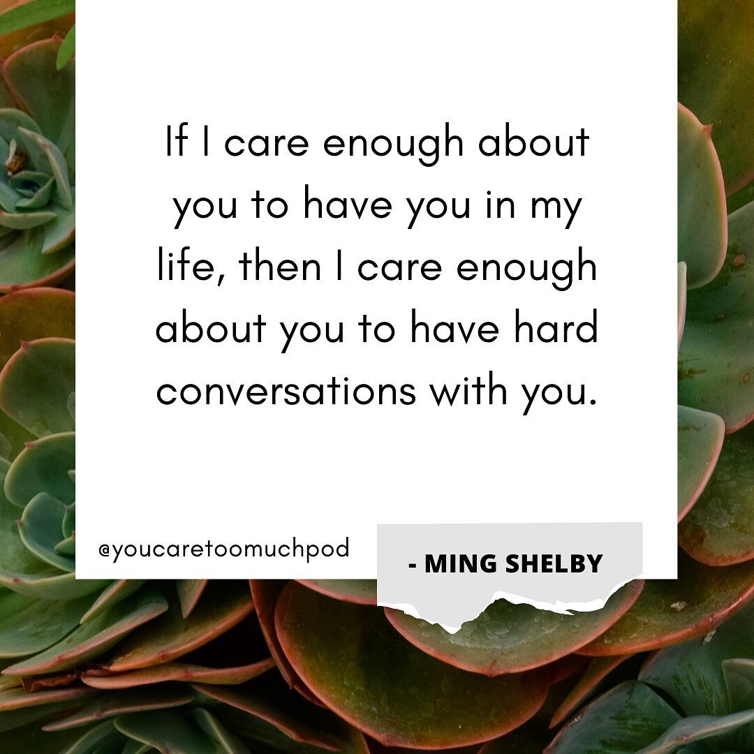 Some beautiful/powerful words &aacute; la @mingshelby from Episode 11 of the podcast.

To listen to more words of wisdom from Ming and hear about the impact of courageous conversations, check it out wherever you listen to podcasts. Link in bio! 

#yo