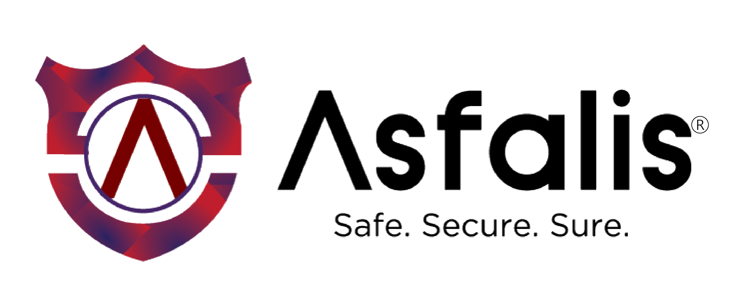 A logo for AStalis with a shield and a stylized 'A' inside it, accompanied by the tagline 'Safe. Secure. Sure.'