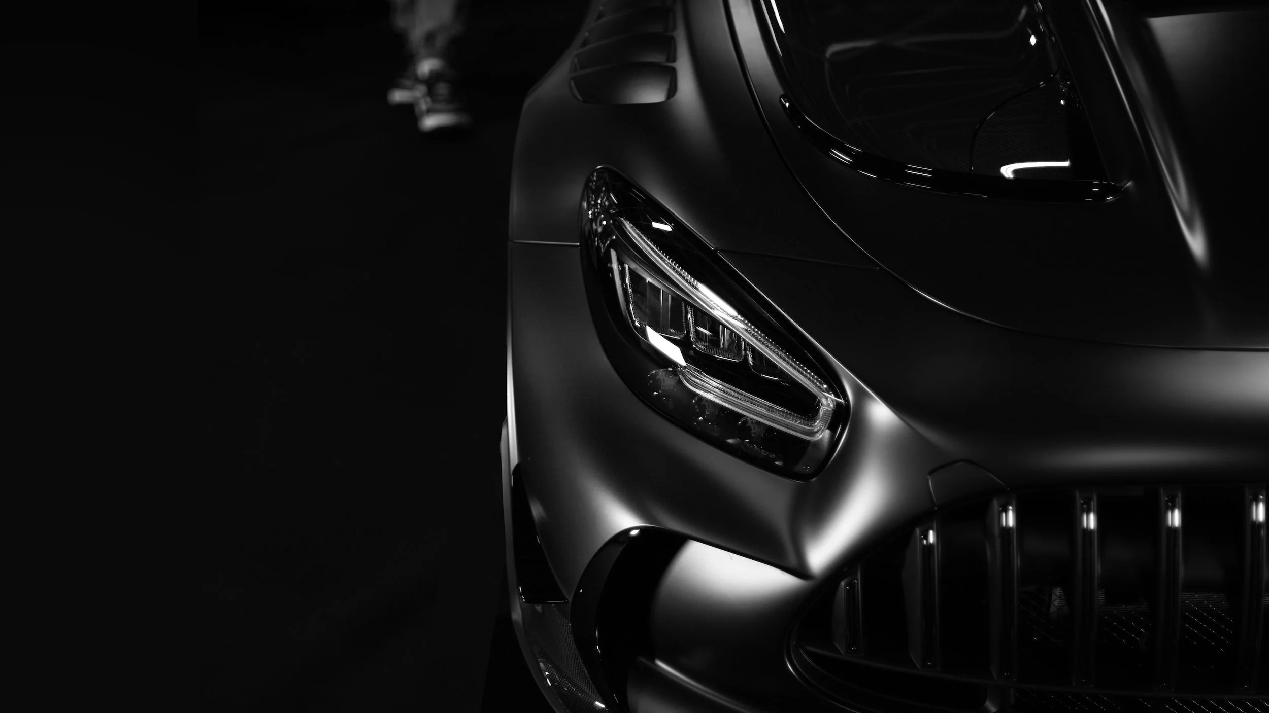 Mercedes black and white