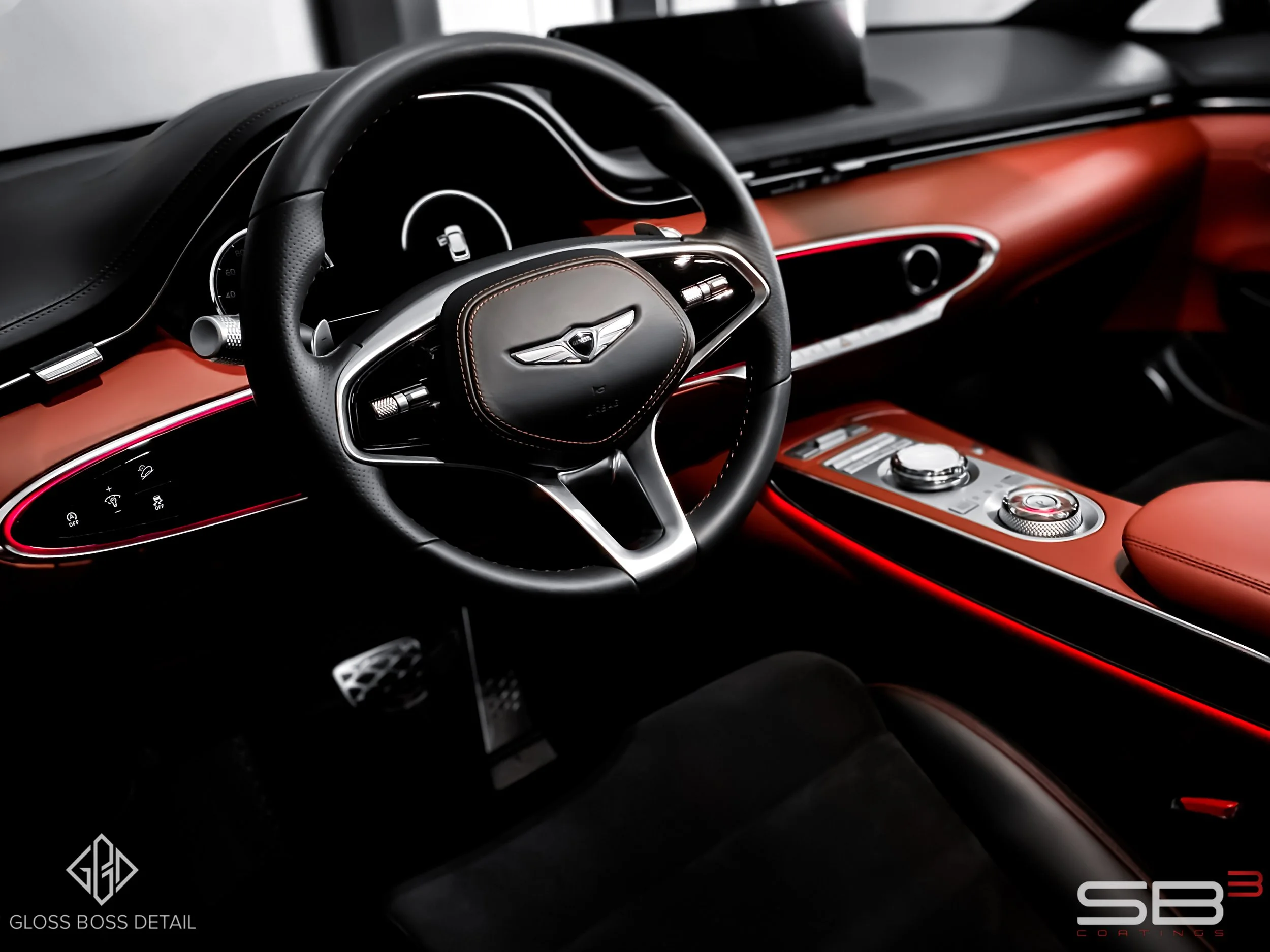 hyundai gv70 sb3 hyde and sb3 fiber ceramic coating interior