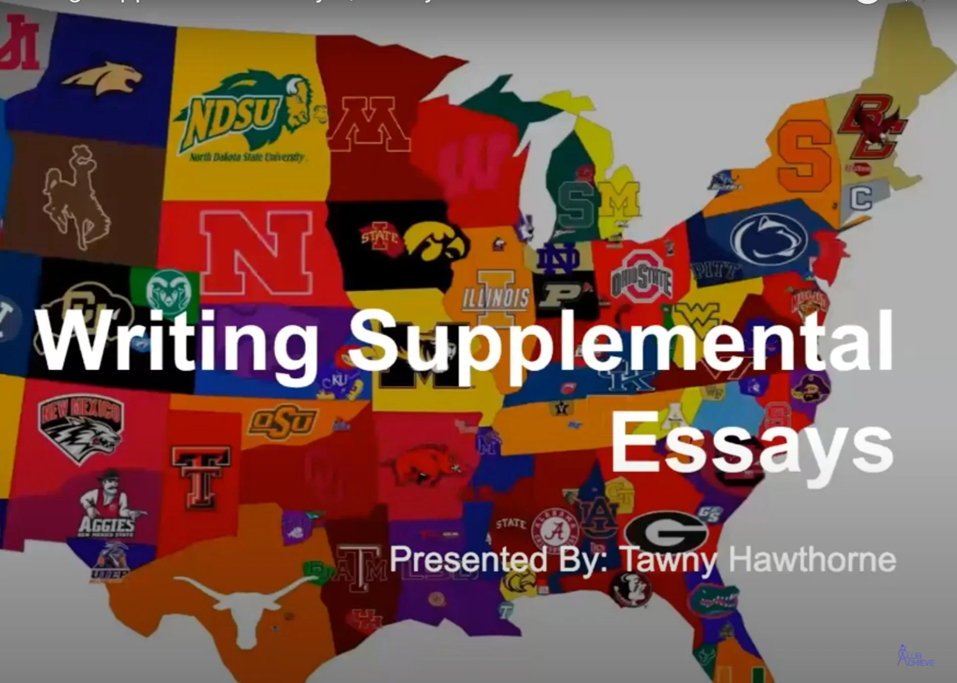 College Webinar Series: Writing Supplemental Essays | By Tawny Hawthorne