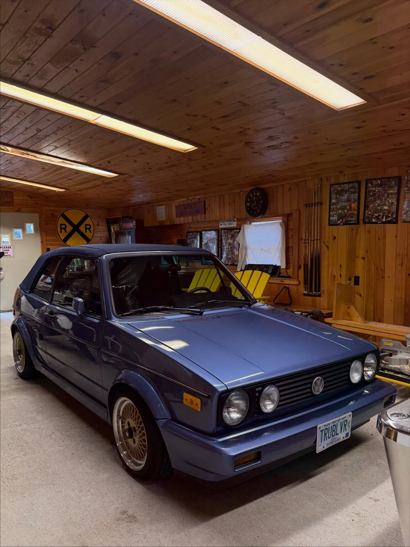 Took a little roadtrip up north today to a secret wonderland of snow, hidden campgrounds and a rad MK1 Cabrio. Great car, great spot and Scott and his wife are great people. Jobs and customers like this are exactly why my work is hardly working. See 