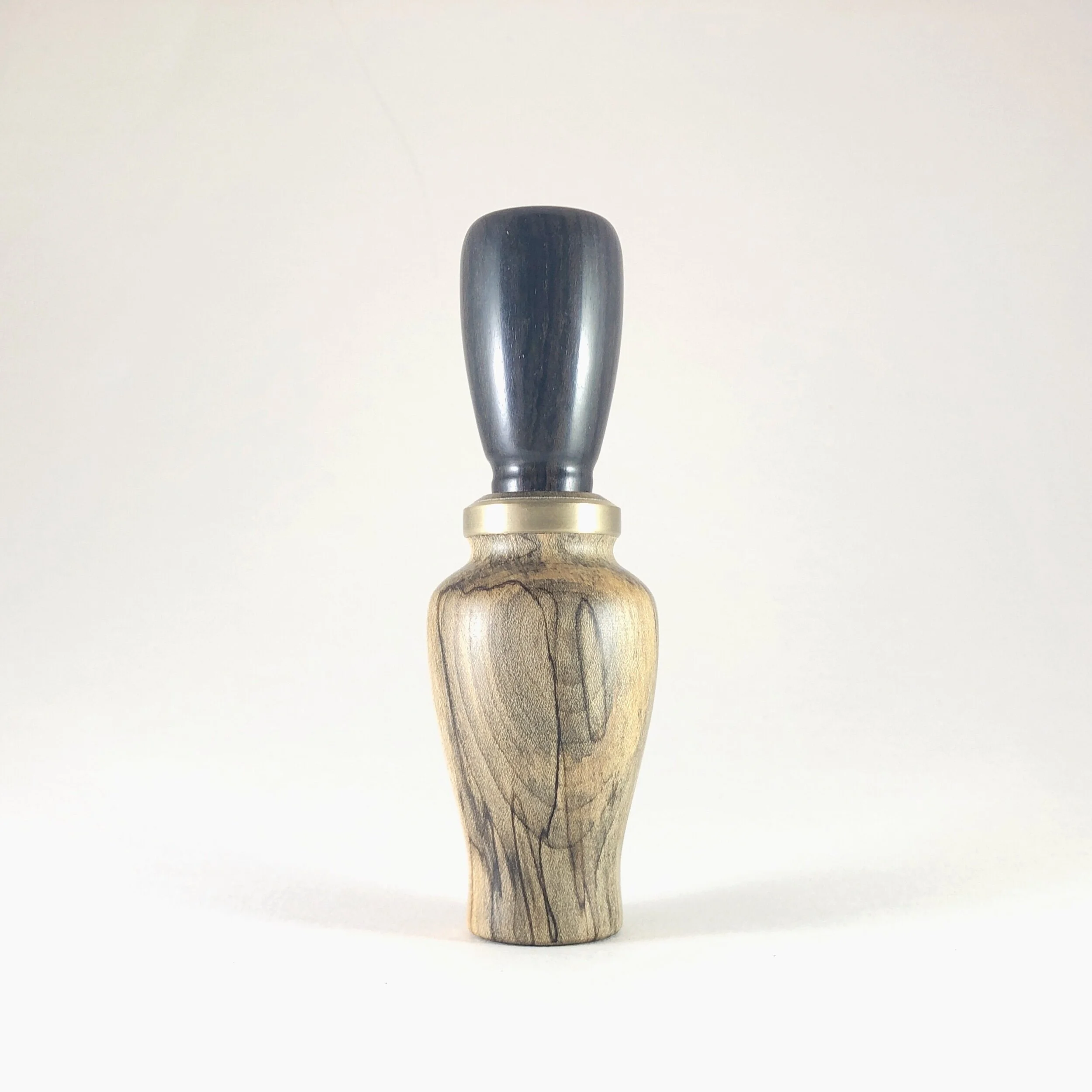 spalted magnolia duck call with a african blackwood