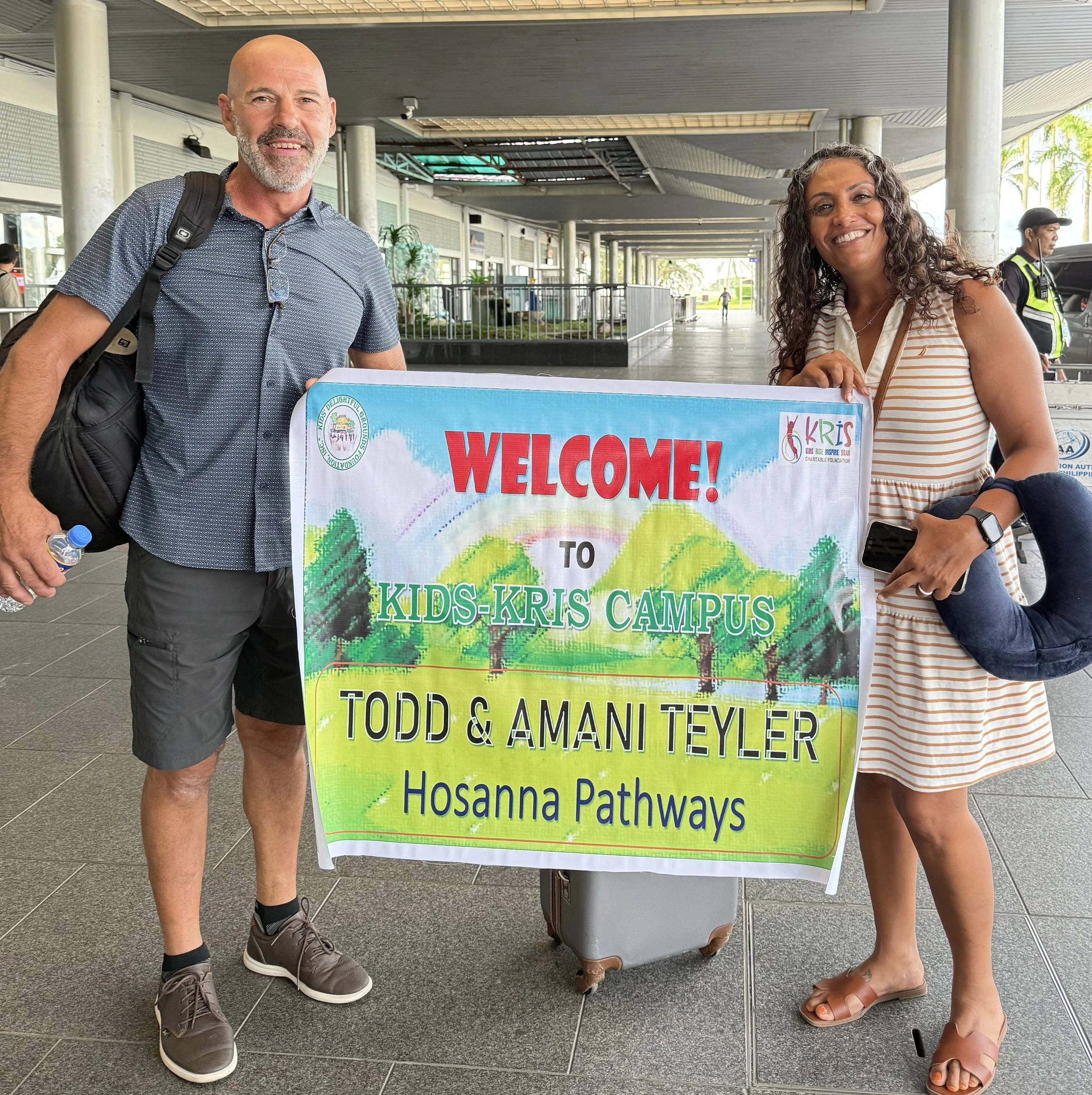 Todd and Amani Teyler arriving for their KRIS Campus site visit.