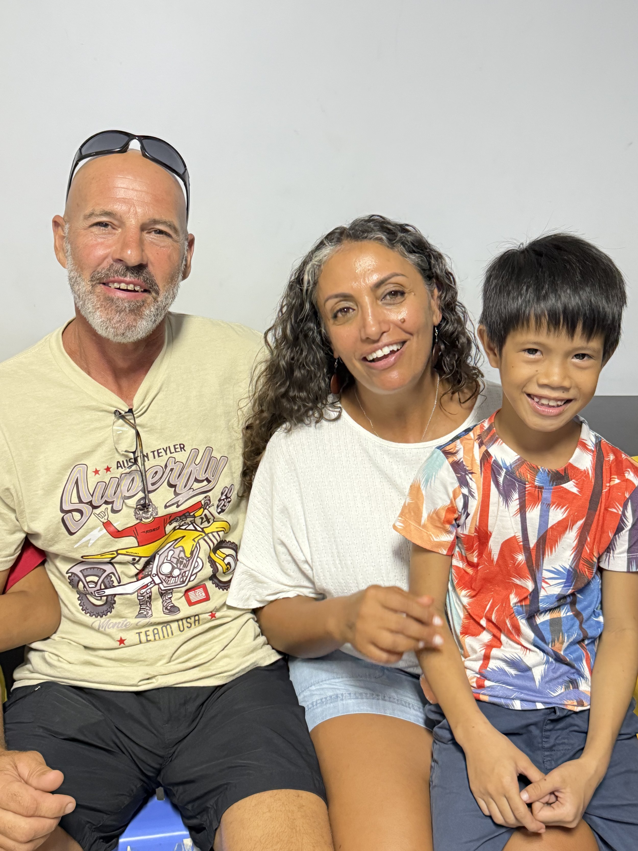 Todd and Amani spending time with the KRIS children.