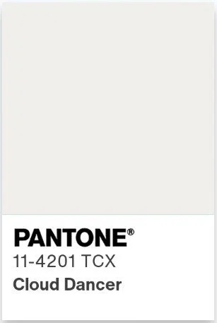 Pantone 2026 Colour of the Year Cloud Dancer 11-4201 TCX