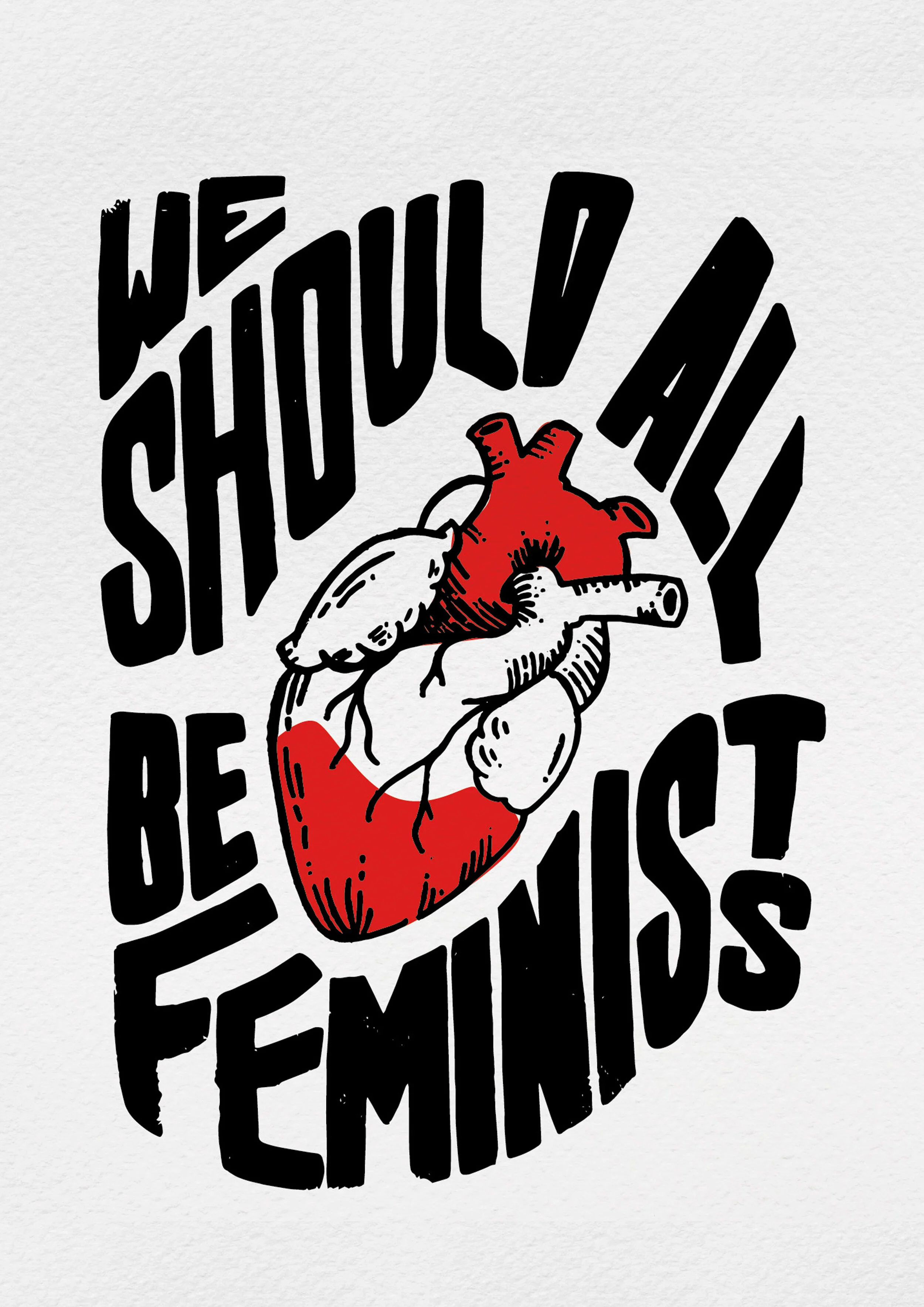 'We Should All Be Feminists', 2020, Serigraph on paper, 30 x 42 cm