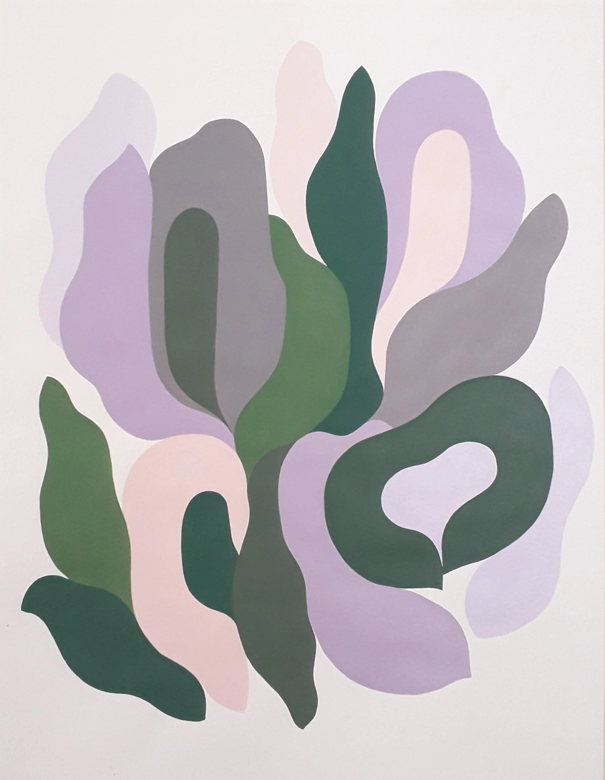 Pink bouquets III, Acrylic on paper, 16x20 in, 2020