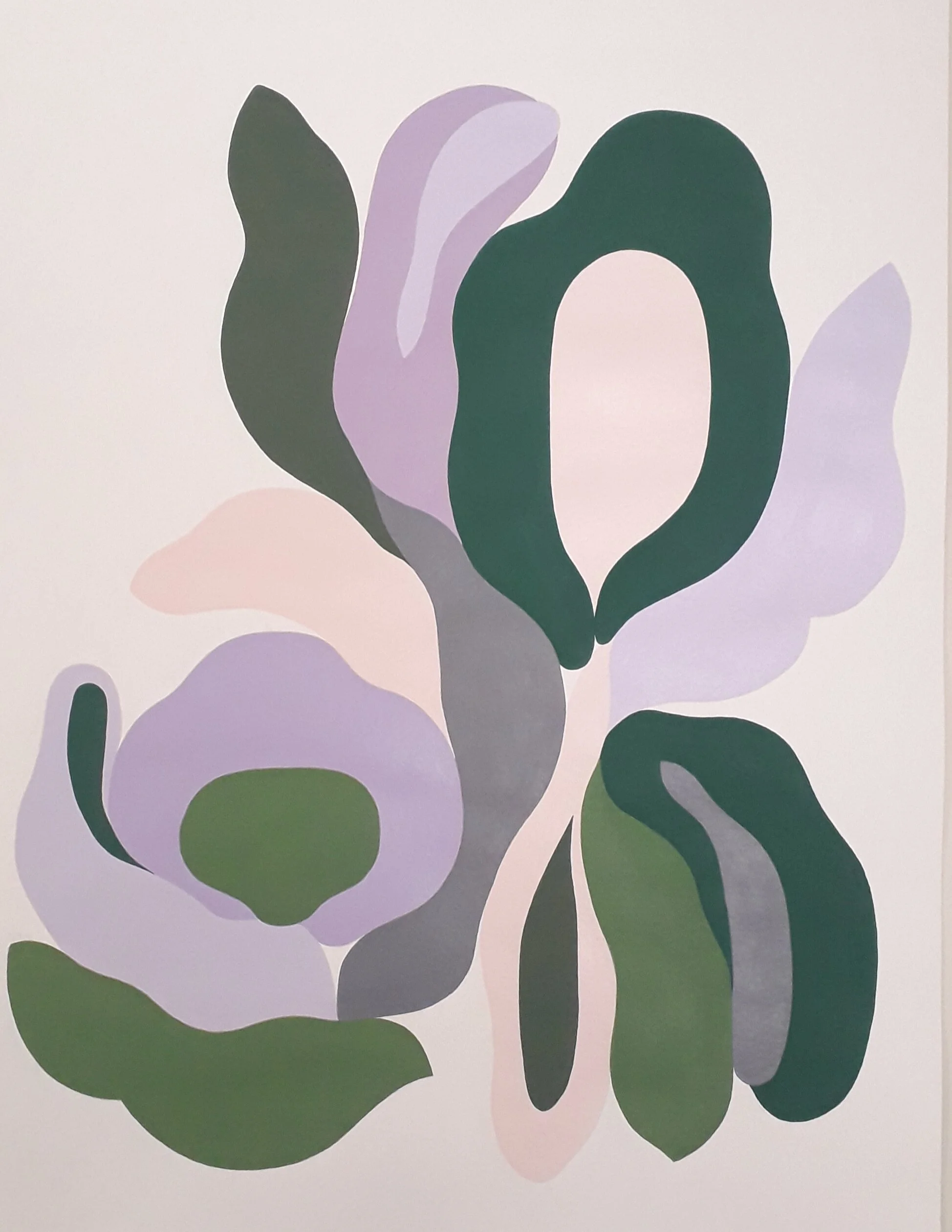 Pink bouquets I, Acrylic on paper, 16x20 in, 2020