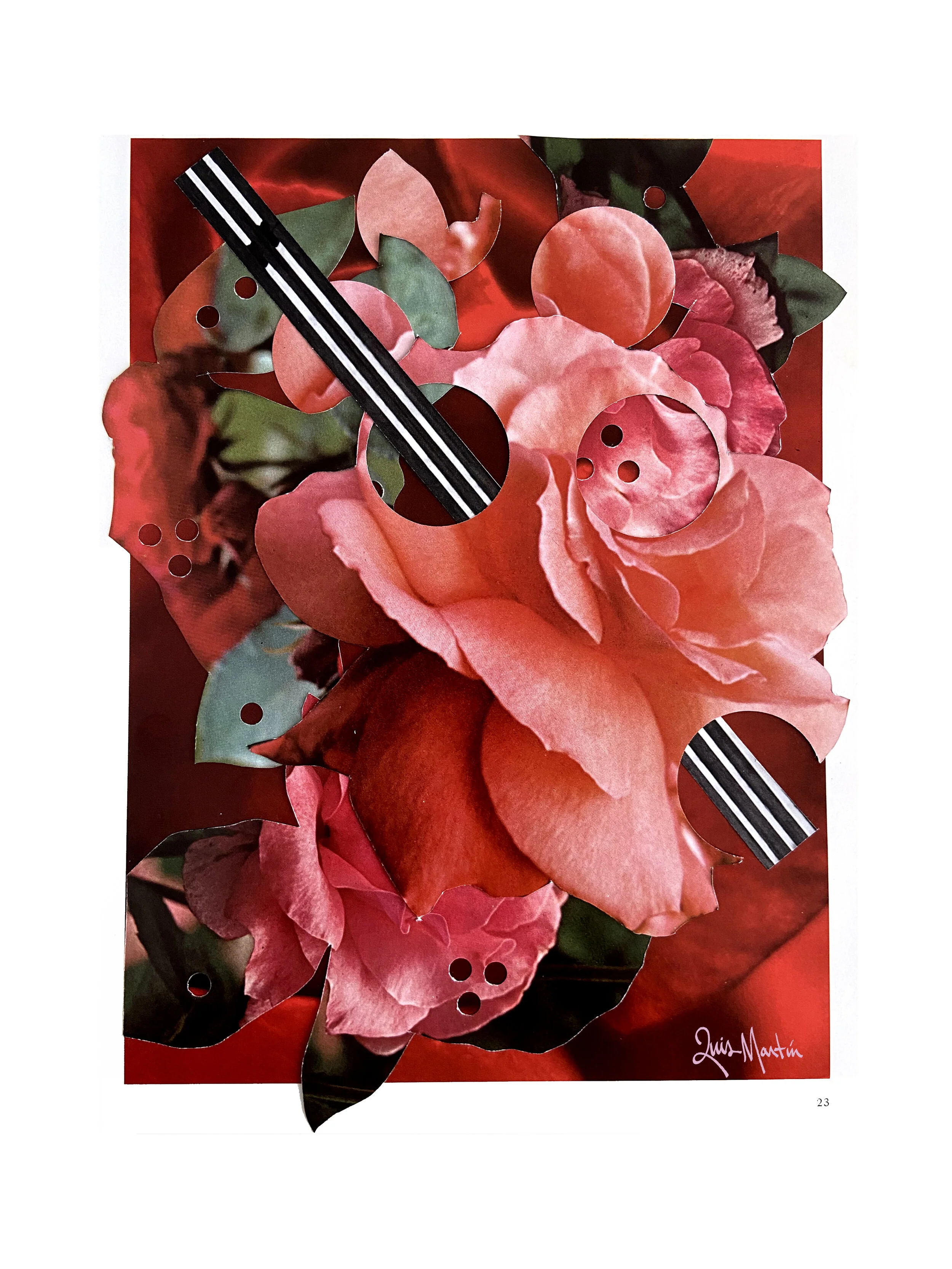 Pink and Ruby Sprites, Collage 11 x 14 in, 2020 