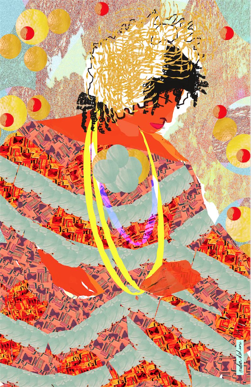 Pollera, 2021, Mixed Media Digital Print, 11’’ X 17’’