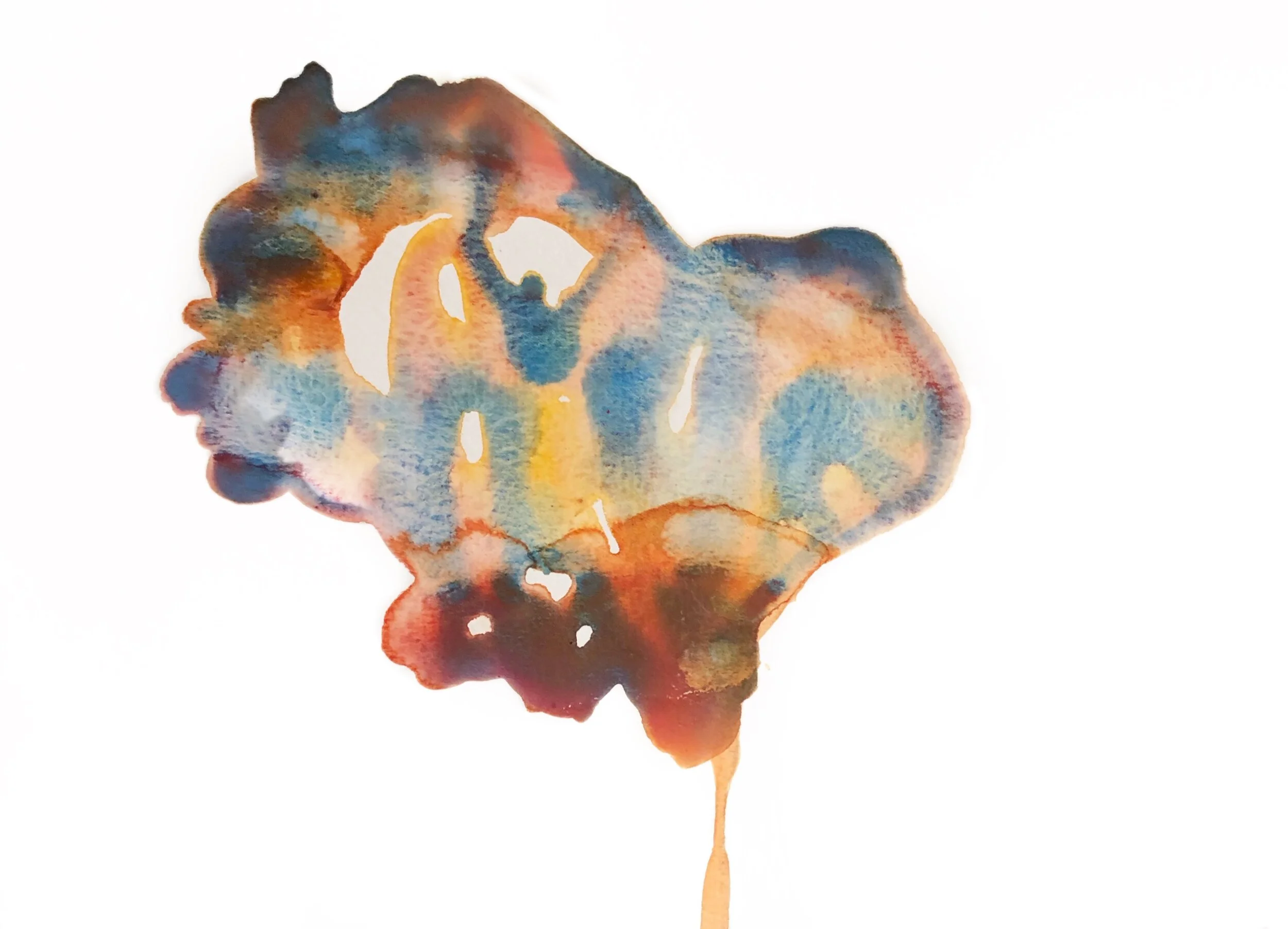 Leaving Your Energy Behind, (2021), 8.3”x11.7”, watercolor on paper