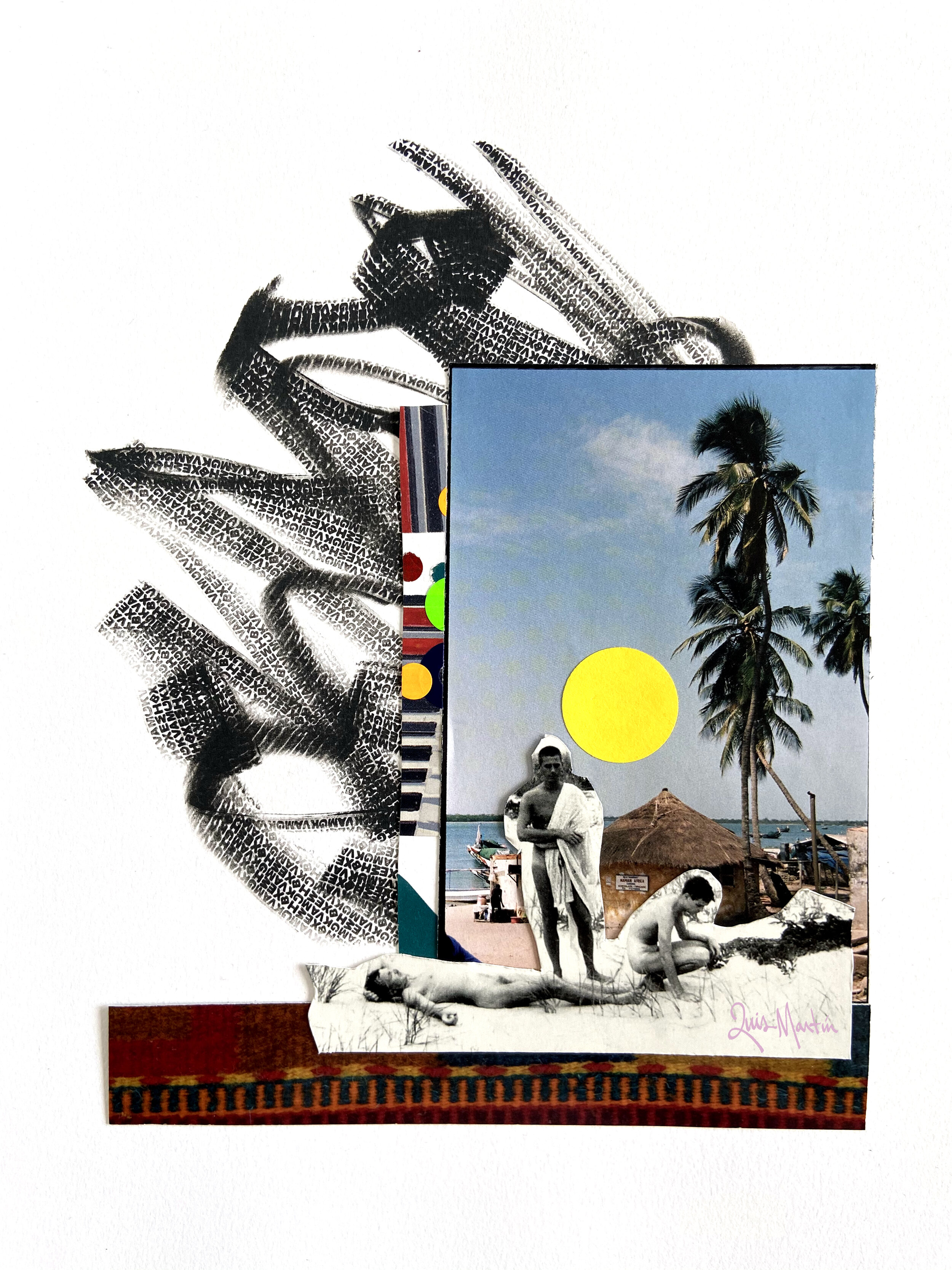 The Crowd, Collage 9 x 12 in, 2020 