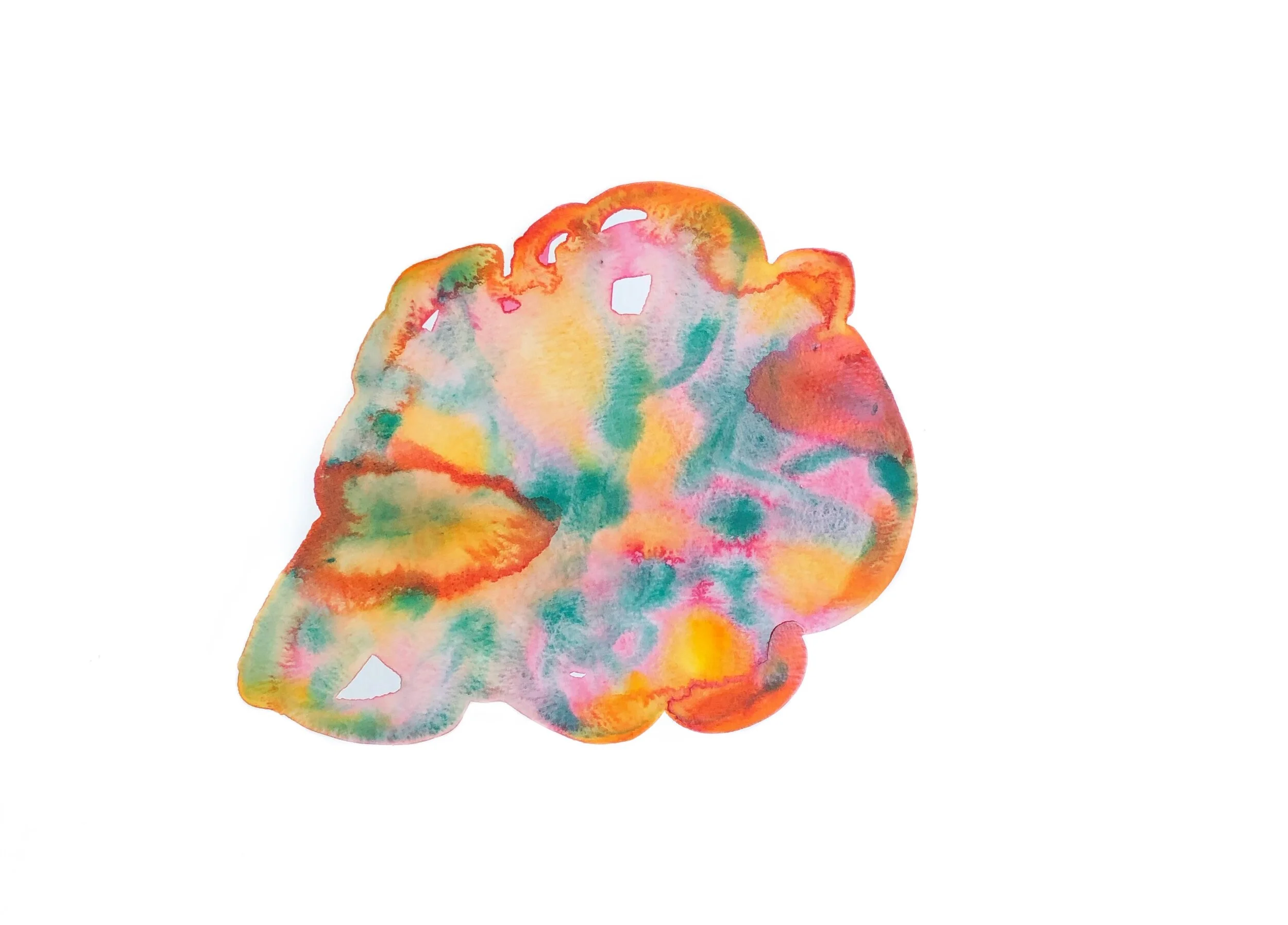 Migraines, (2020), 11.7" x 16.5", watercolor and acrylic ink on paper 