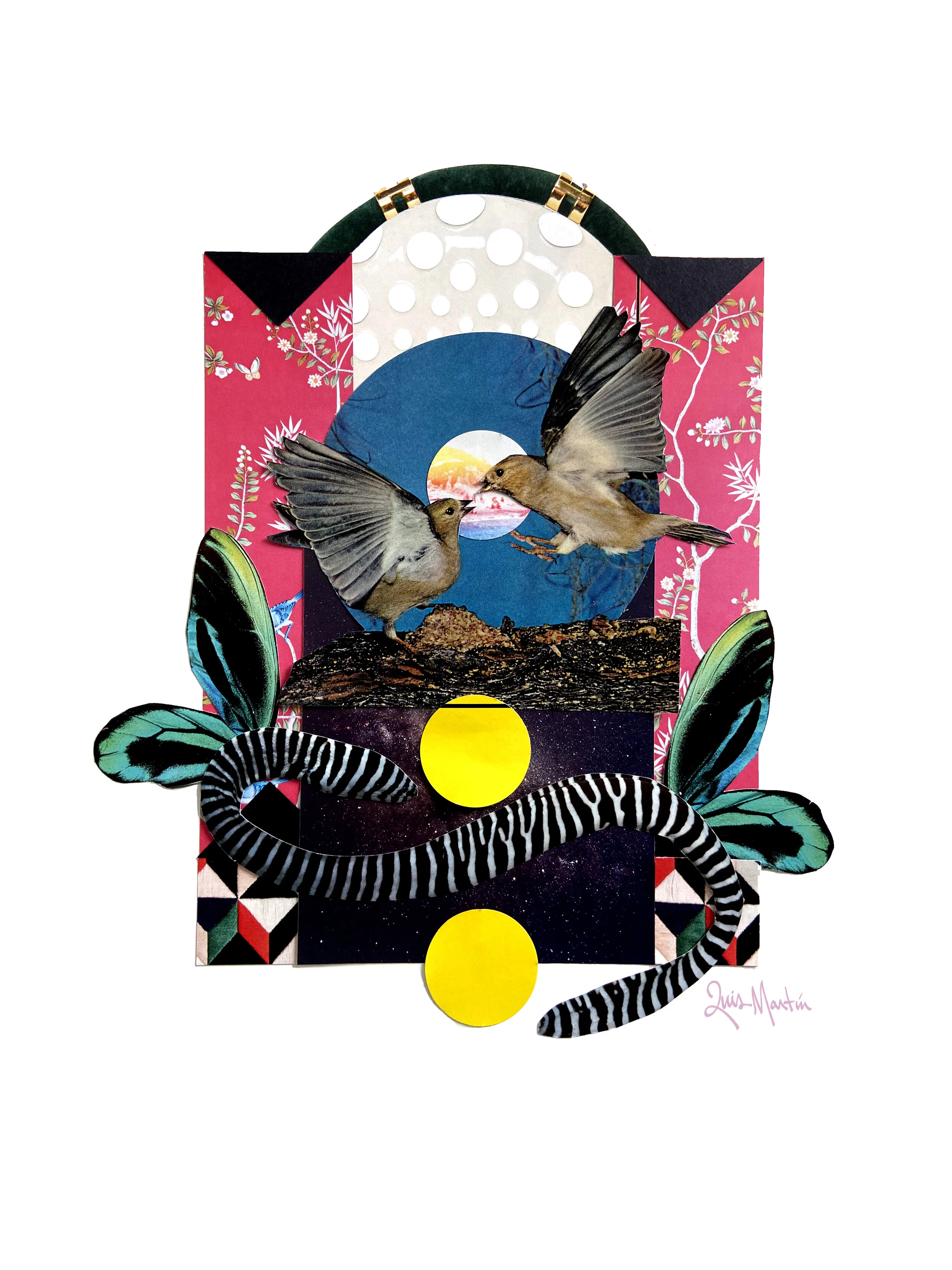 A Dance in the Sky, Collage 11 x 14 in, 2020 