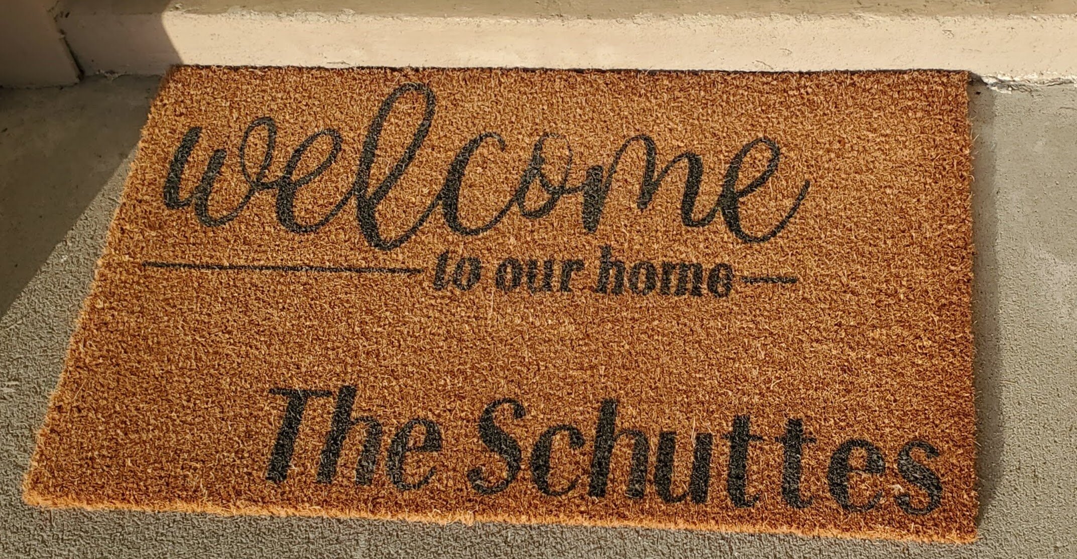 Welcome to Our Home Door Mat